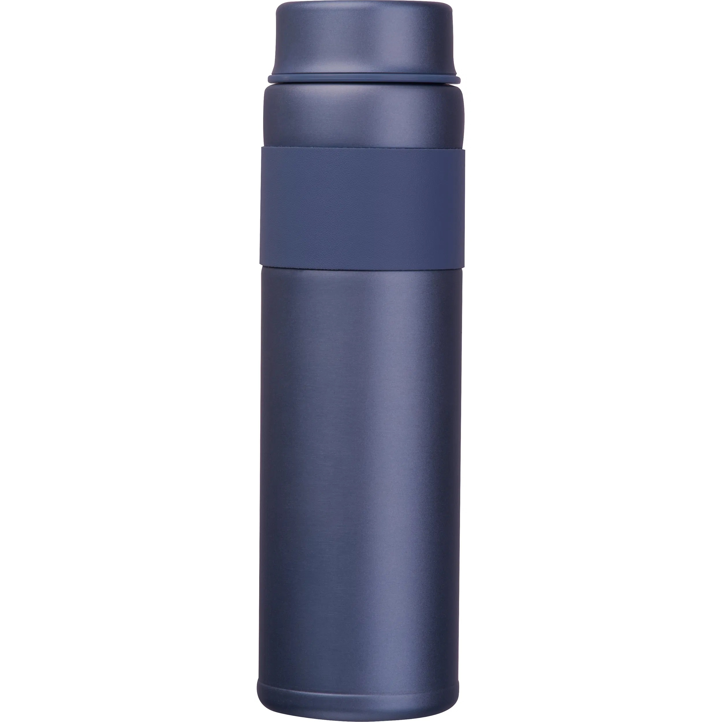 Vakuum Trinkflasche mit Gravur / aus Edelstahl / 600 ml / Farbe: dunkelblau