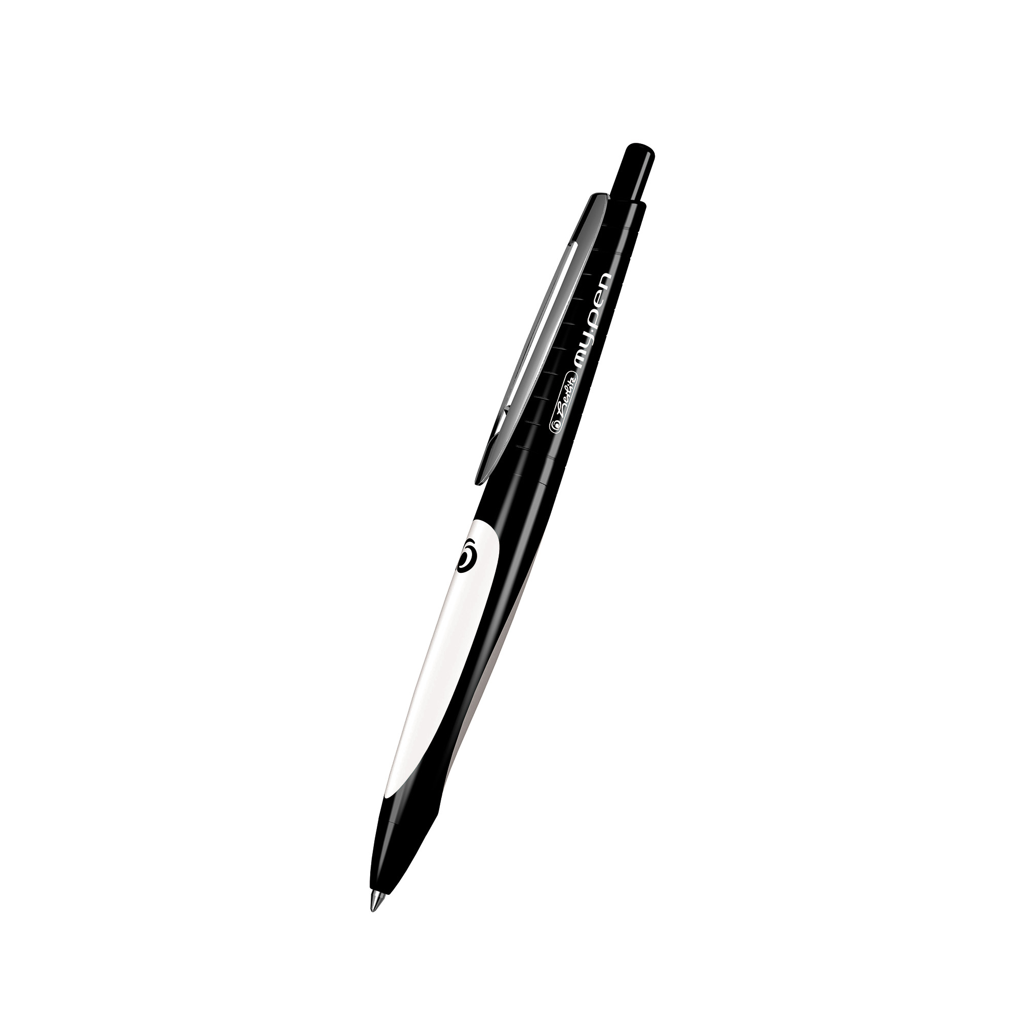 Herlitz Kugelschreiber my.pen mit Gravur / Farbe: schwarz/weiß
