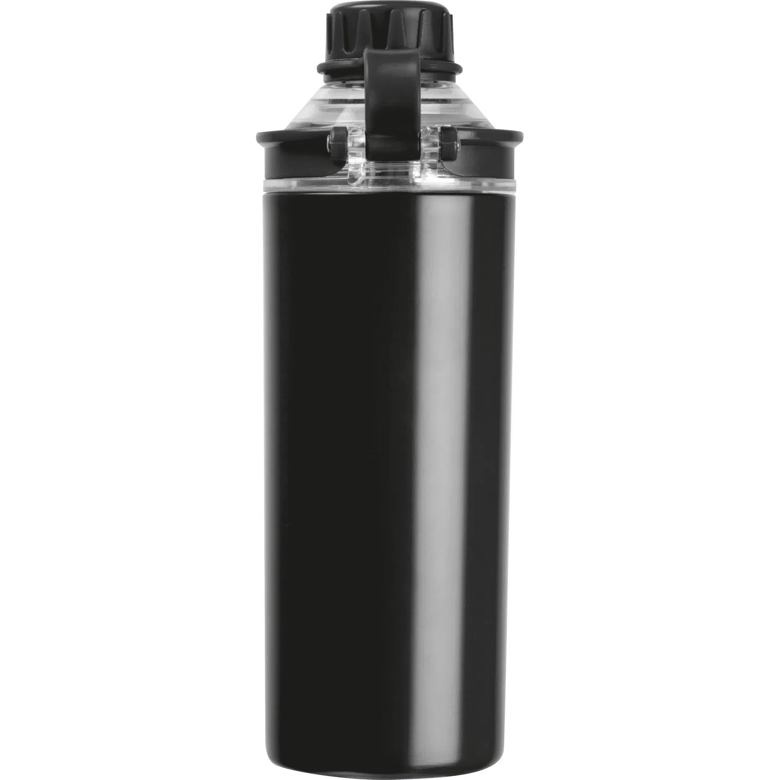 Doppelwandige Edelstahl Trinkflasche mit Gravur / 500ml / Farbe schwarz