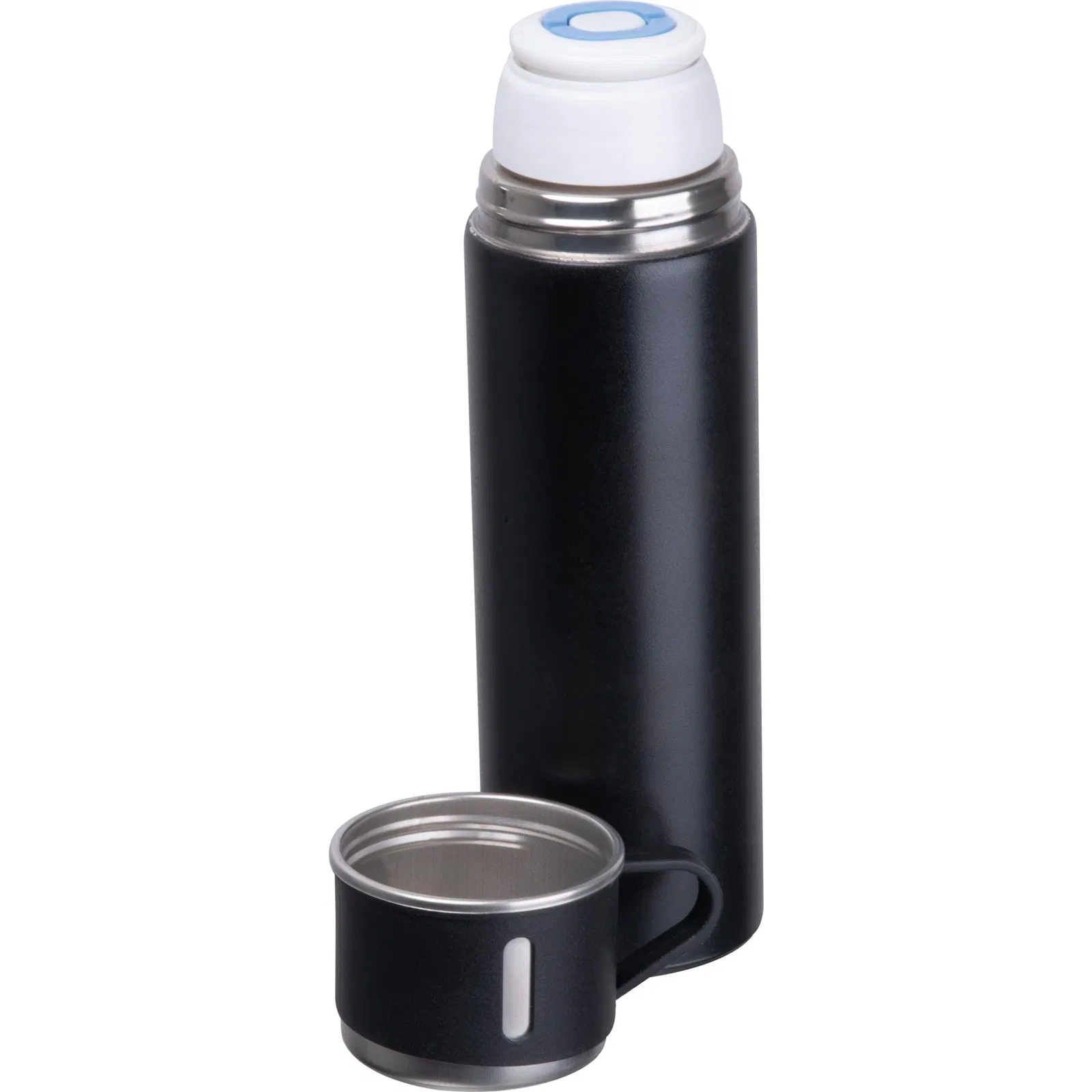 Vakuum Trinkflasche mit Gravur / aus Edelstahl / 600 ml / Farbe: silbergrau