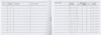 10 Fahrtenbücher DIN A6 Stylex Fahrtenbuch 40 Blatt