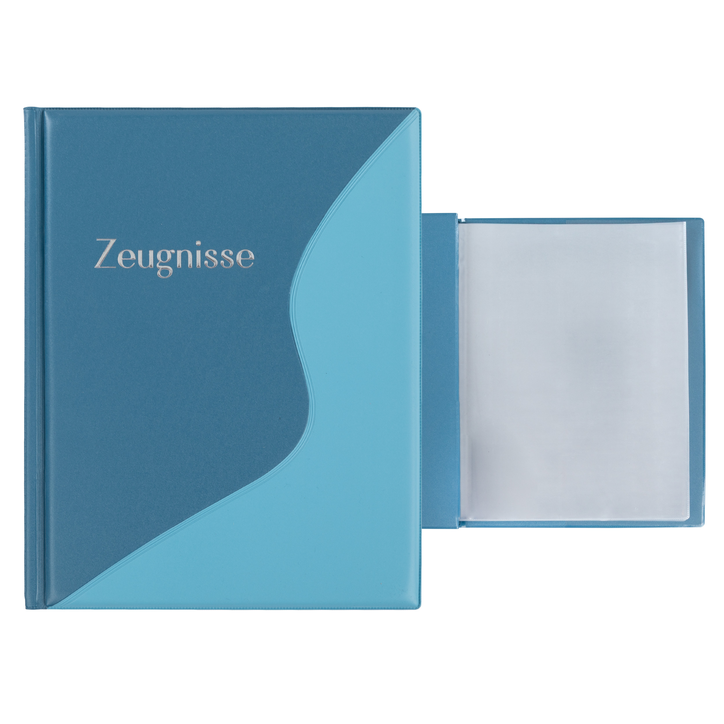 Zeugnismappe mit 12 Hüllen / Farbe: pastell blau