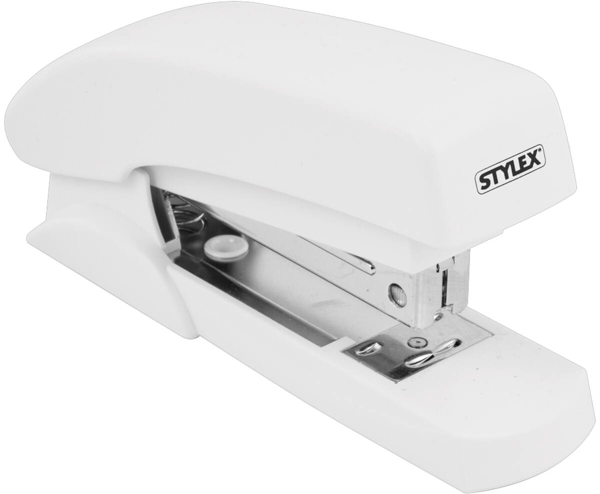 Büro Heftmaschine / Heftgerät / bis 25 Blatt / Farbe: weiß