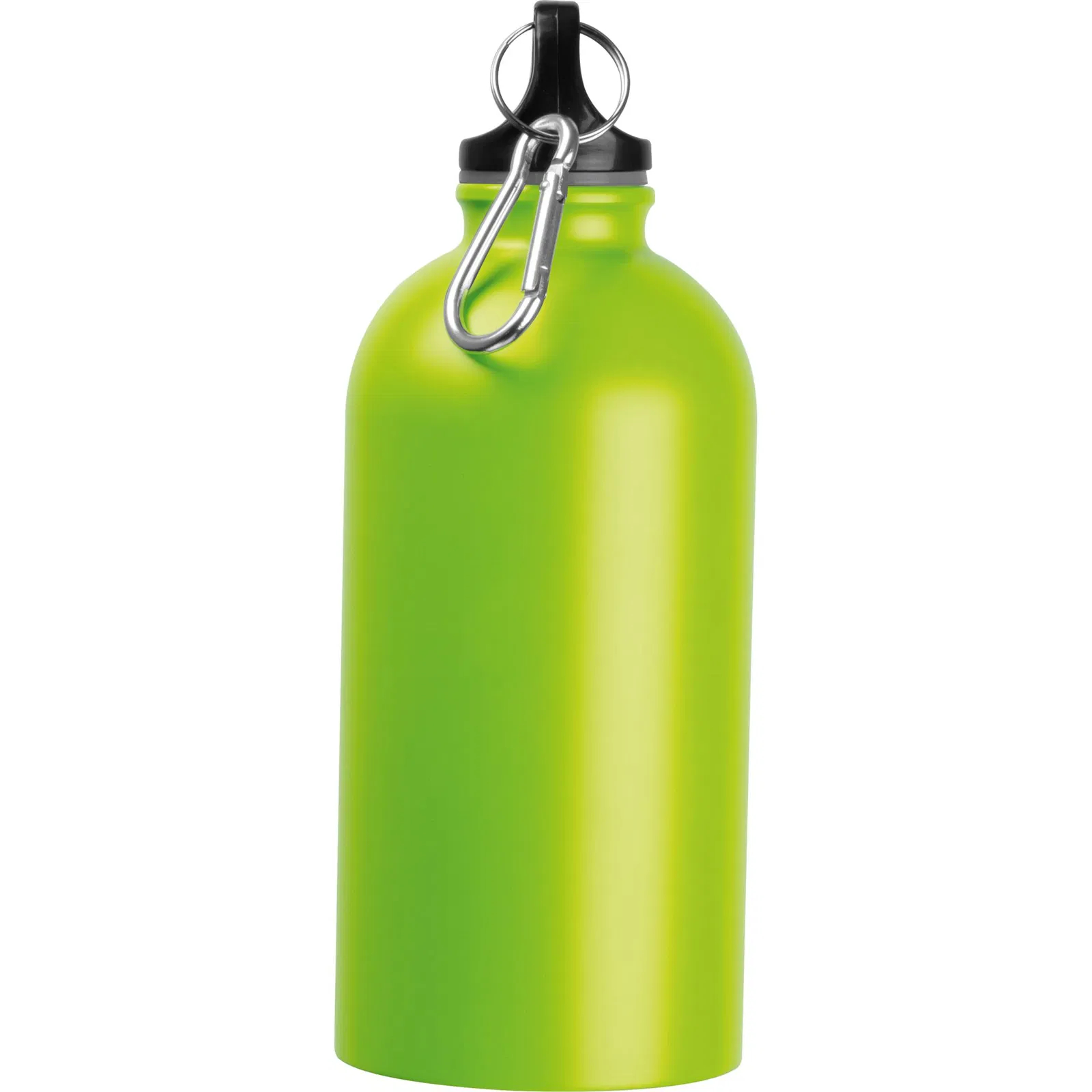 Edelstahl Trinkflasche mit Gravur / mit Karabiner / 500ml / Farbe hellgrün