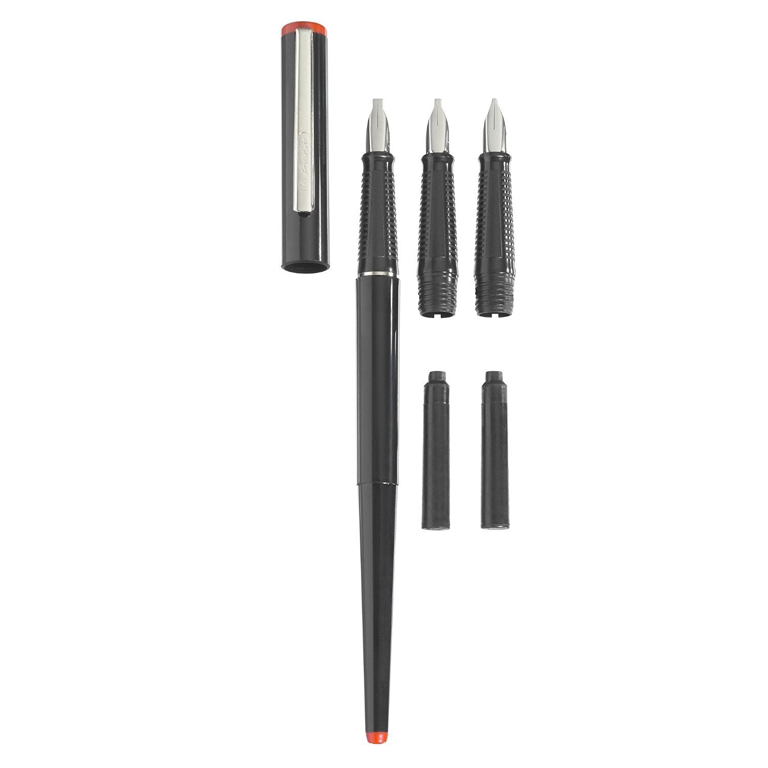 Herlitz Kalligraphie-Set / 5-teilig / bestehend aus 3 Griffstücke + 2 Patronen