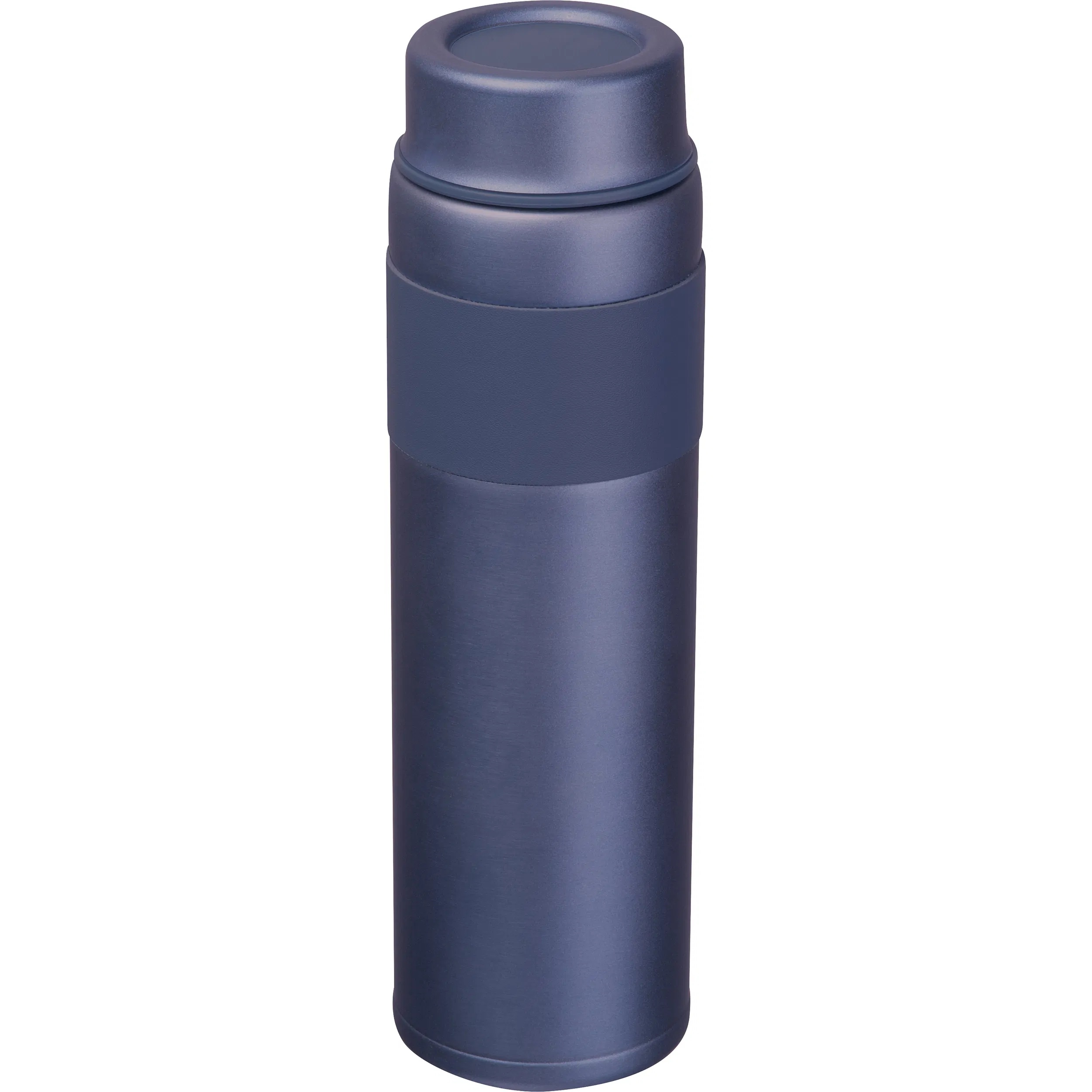 Vakuum Trinkflasche mit Gravur / aus Edelstahl / 600 ml / Farbe: dunkelblau