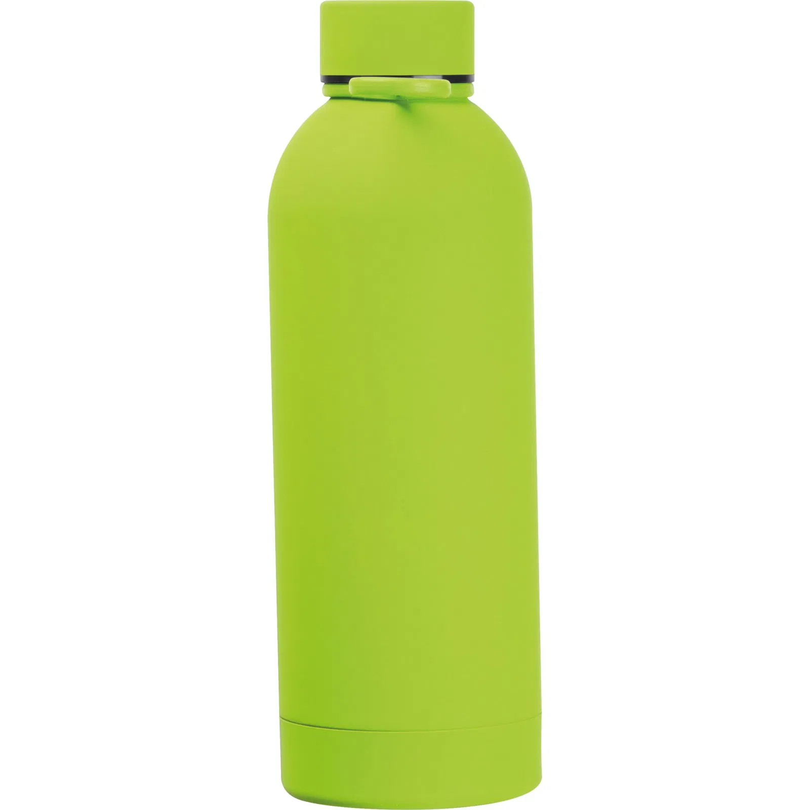 Edelstahl Trinkflasche / gummiert / 750ml / Farbe hellgrün