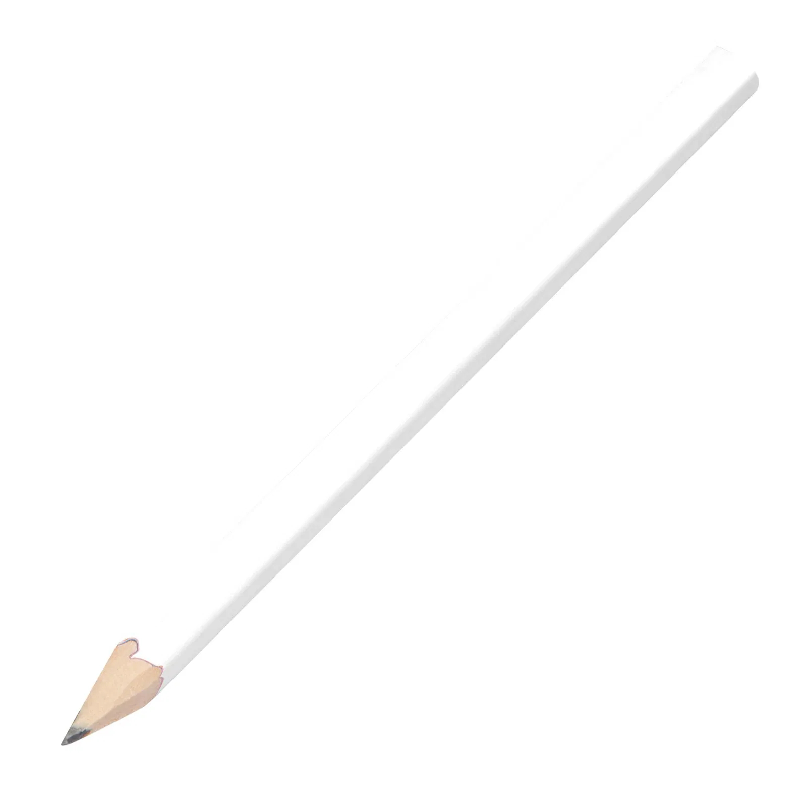 10 Zimmermannsbleistifte mit Gravur / 17,7cm / Farbe: weiß