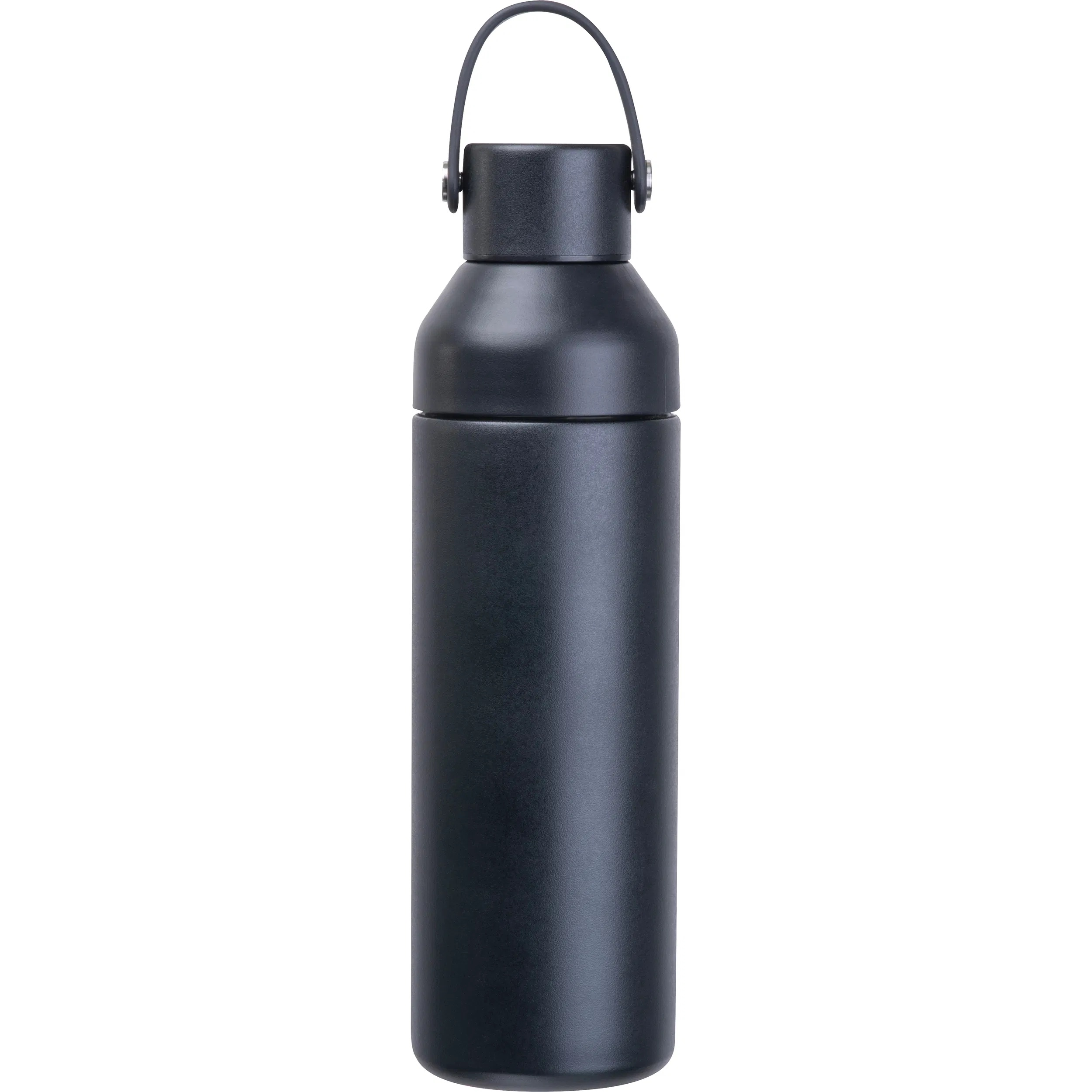 Vakuum Trinkflasche mit Gravur / aus Edelstahl / 480 ml / Farbe: schwarz