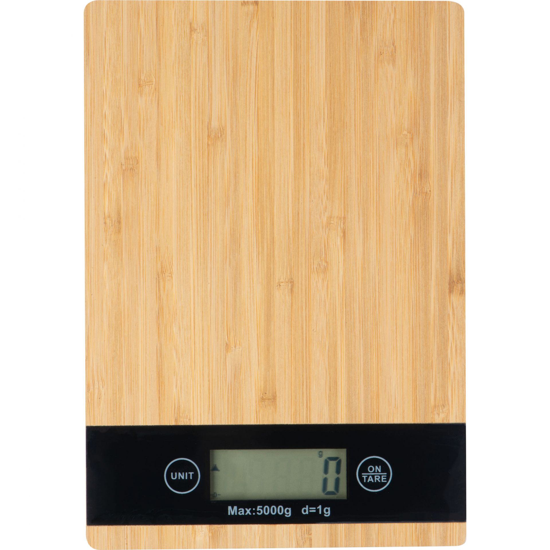 Digitale Küchenwaage aus Bambus / bis 5kg von 1g - 5000g