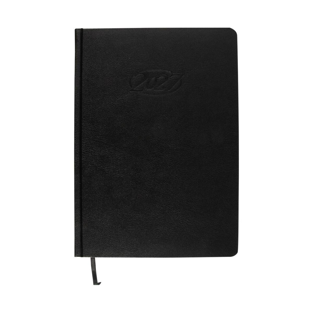 Wochenplaner 2027 / Buchkalender / 17,2x24cm / Farbe: schwarz + Glückskuli