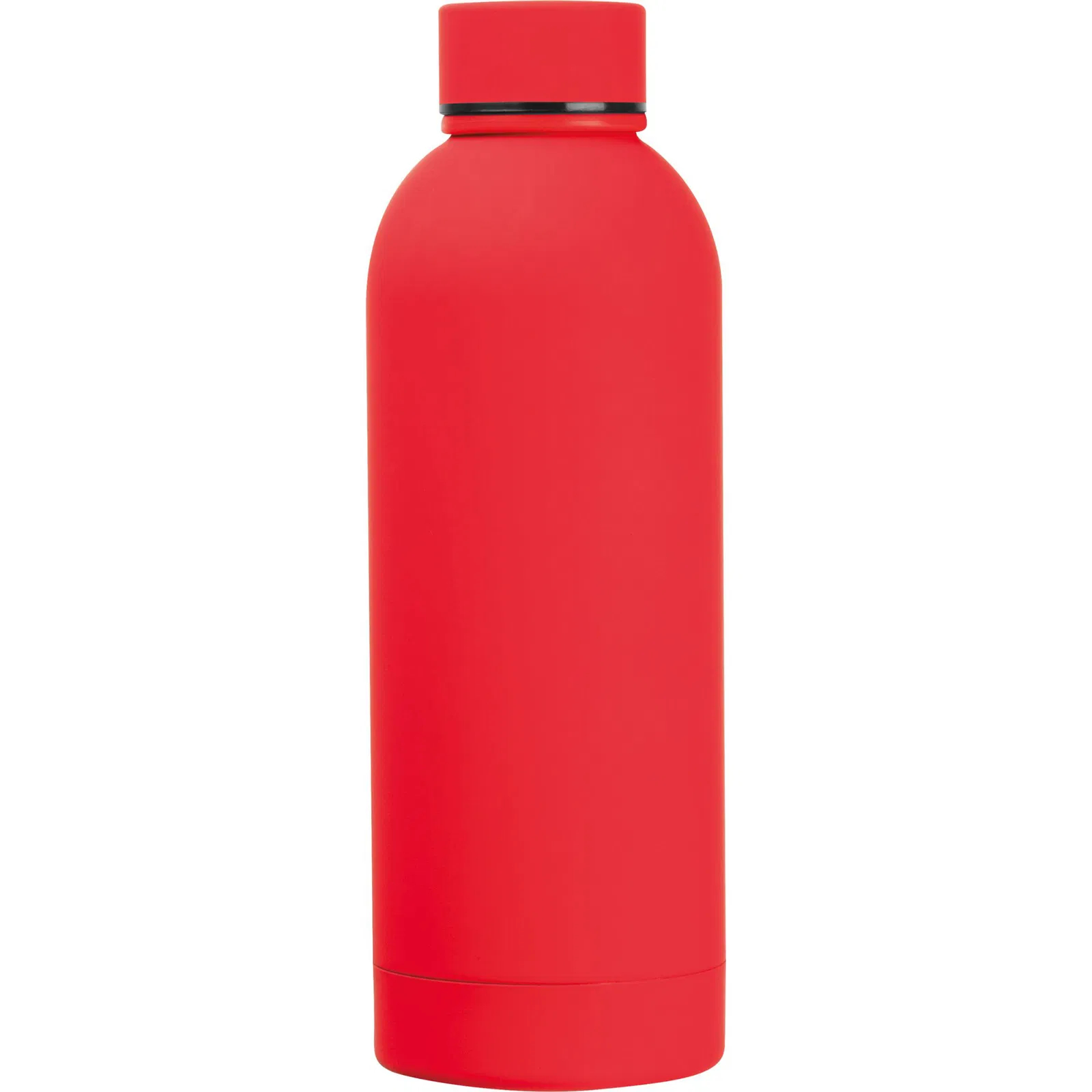 Edelstahl Trinkflasche mit Gravur / gummiert / 750ml / Farbe rot