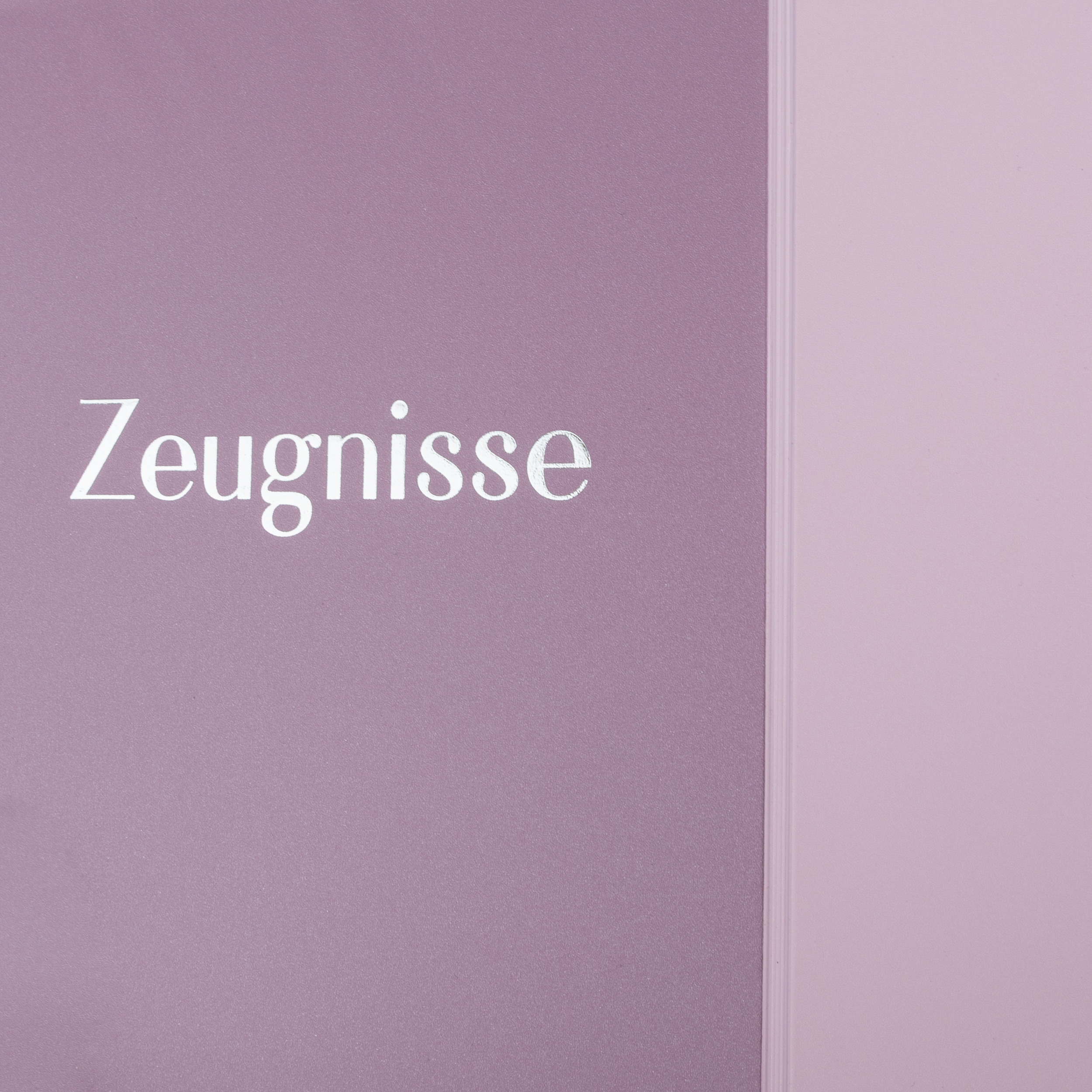 Zeugnismappe / Zeugnisringbuch / A4 / mit 10 Hüllen / Farbe: pastell lila