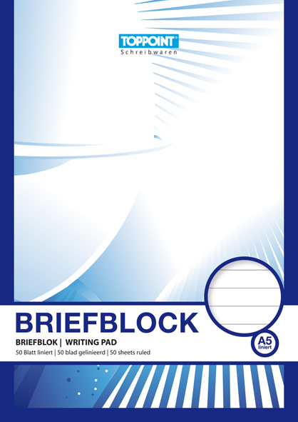 5 Briefblöcke Briefblock liniert DIN A5 Schreibblock