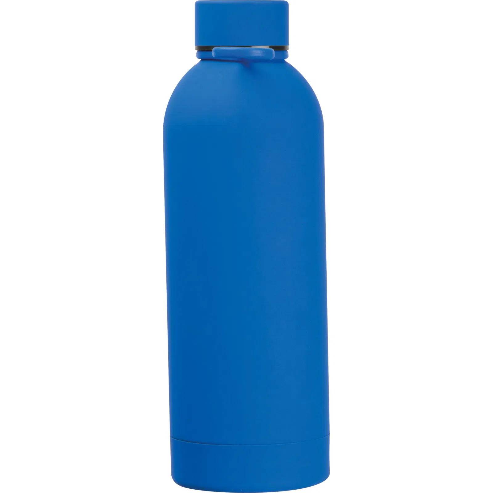 Edelstahl Trinkflasche mit Gravur / gummiert / 750ml / Farbe blau