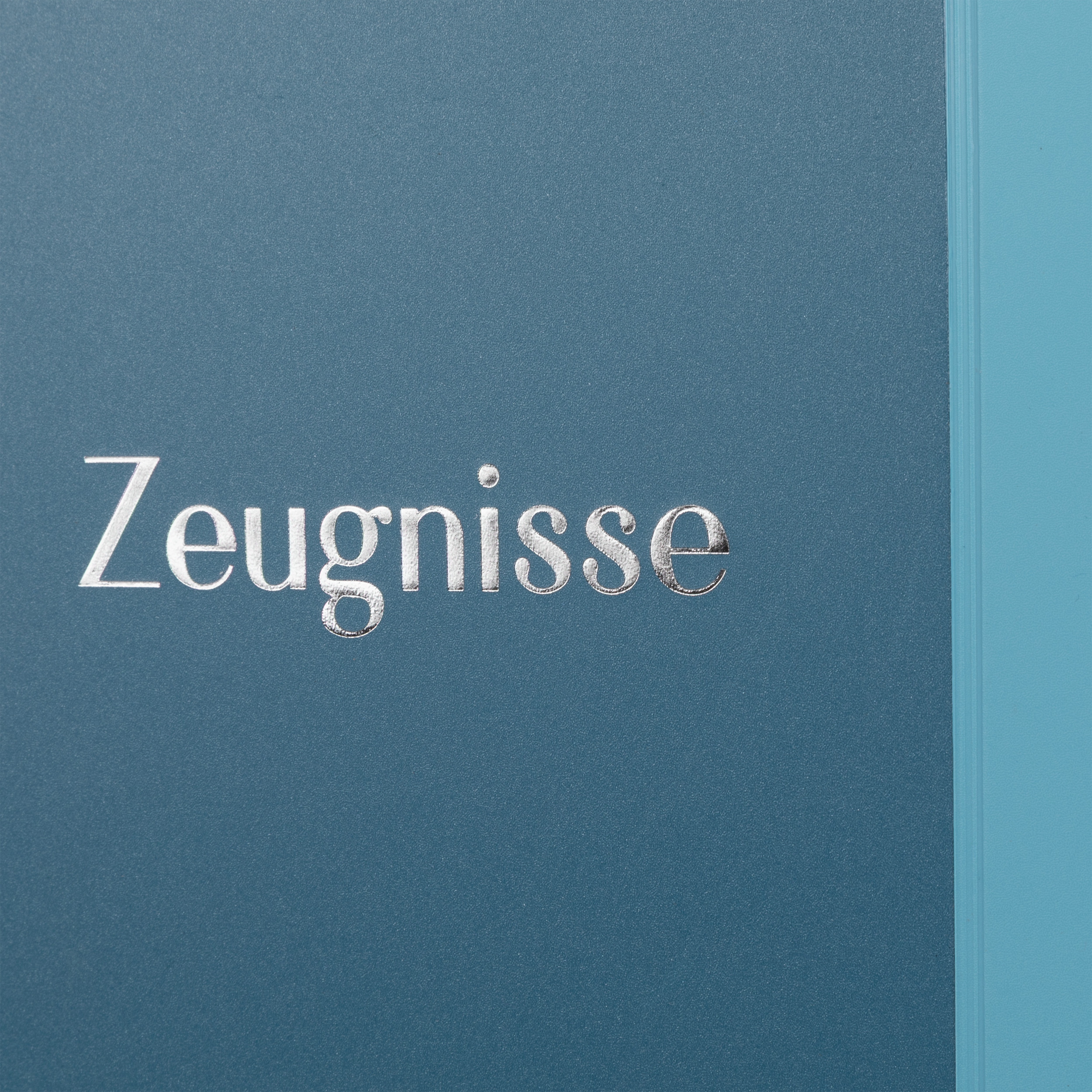Zeugnismappe mit Gravur / Zeugnisringbuch / A4 / 10 Hüllen / Farbe: pastell blau