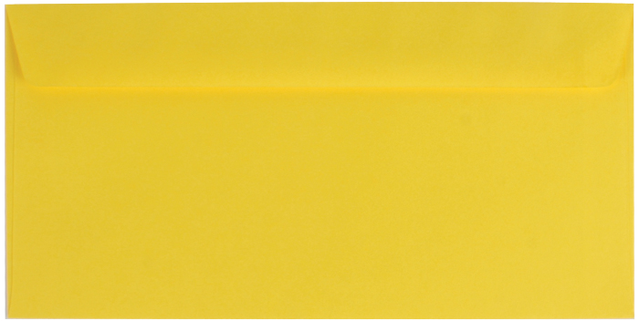 25 farbige Briefumschläge / Din lang / Farbe: gelb