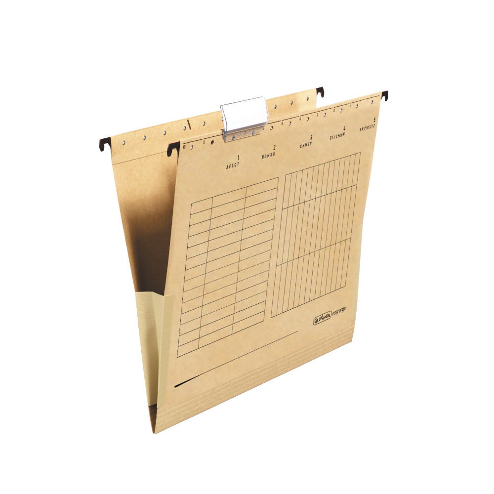 10 Herlitz Hängetaschen / DIN A4 / Kraftkarton 230g/m² / Farbe: natron braun