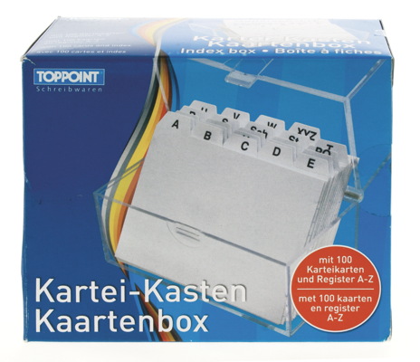 3x Karteikasten DIN A8 & 300 Karteikarten + Register