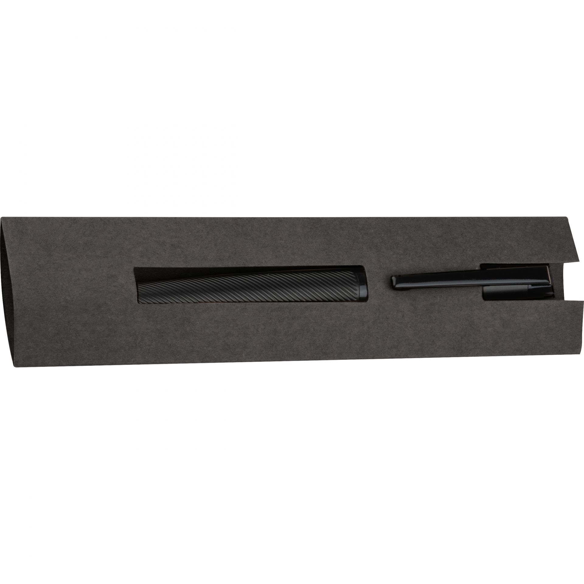 Drehkugelschreiber "CrisMa" aus Edelstahl mit Gravur / Farbe: schwarz