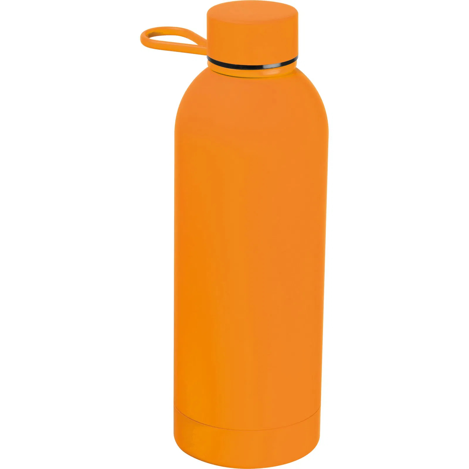 Edelstahl Trinkflasche mit Gravur / gummiert / 750ml / Farbe orange