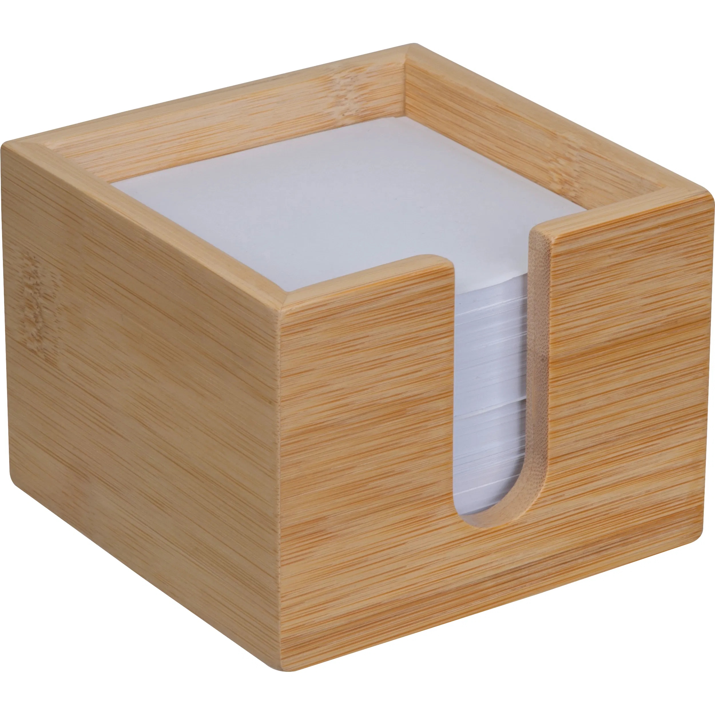 Zettelbox mit Gravur / aus Bambus / mit 700 Notizzettel