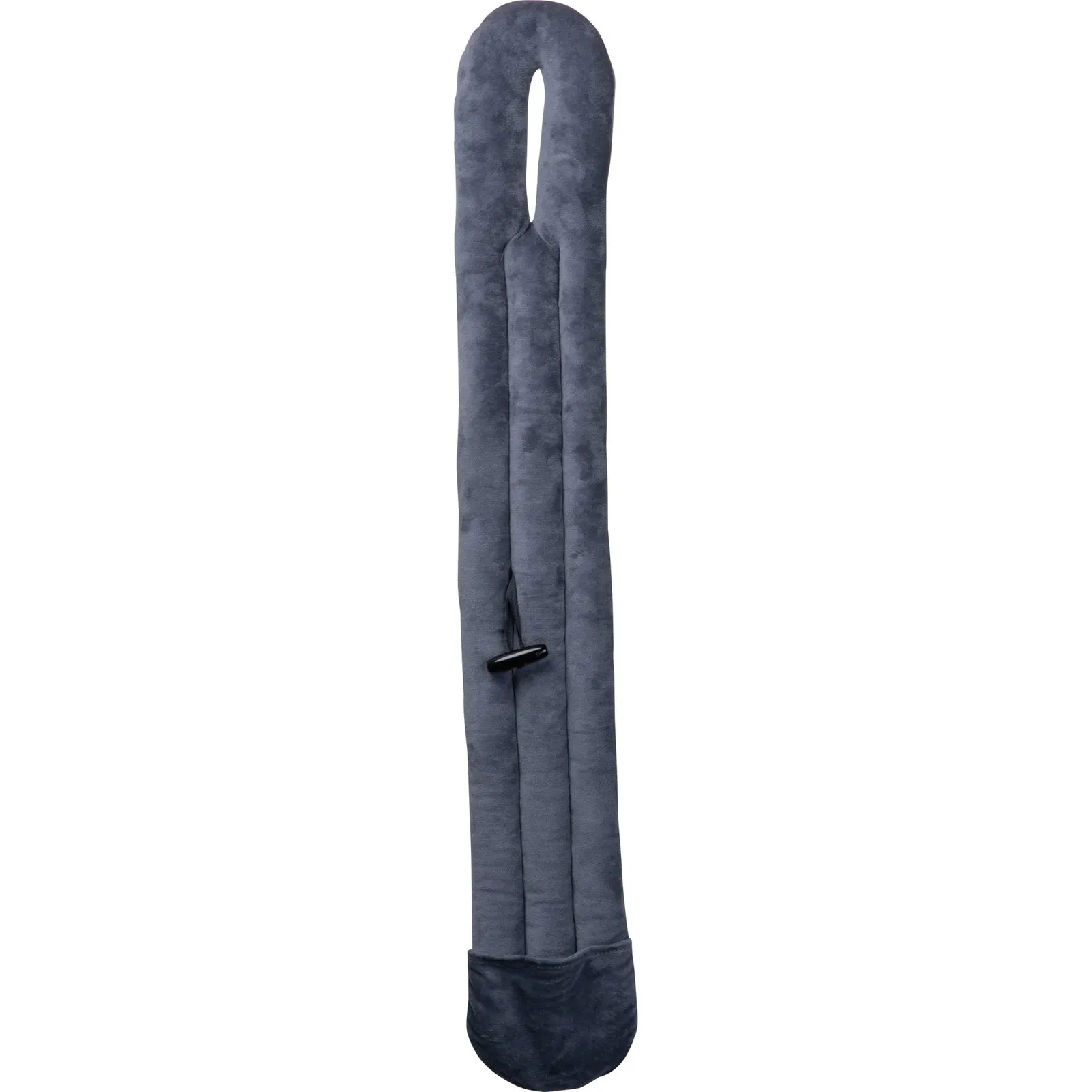 Nackenrolle / Nackenkissen / Nackenstütze / aus Veloursamt / Farbe: grau