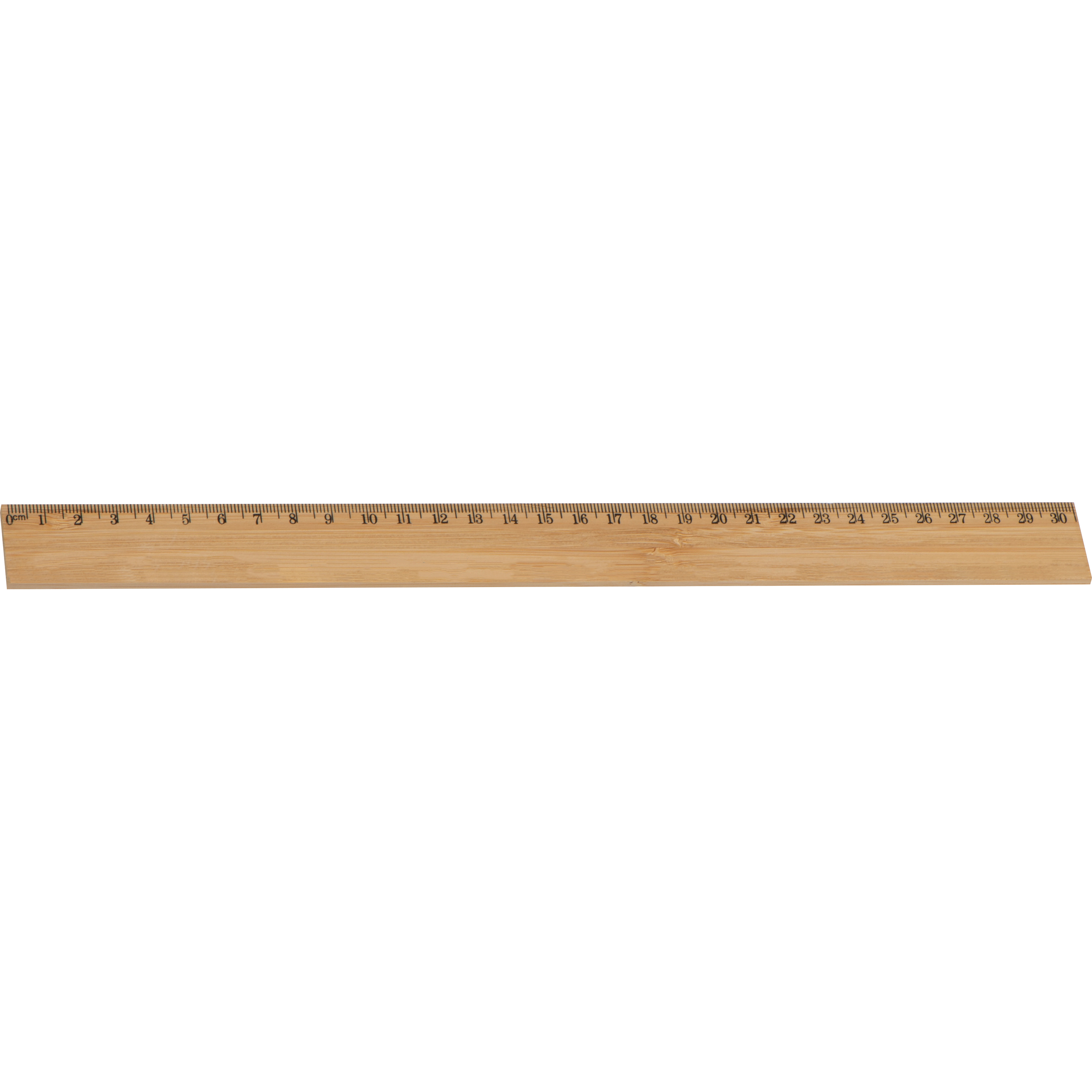 5x Holz-Lineal aus Bambus mit Gravur / Länge: 30cm