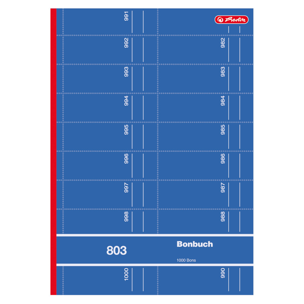 Herlitz Bonbuch 803 / A4 / 1000 Abrisse