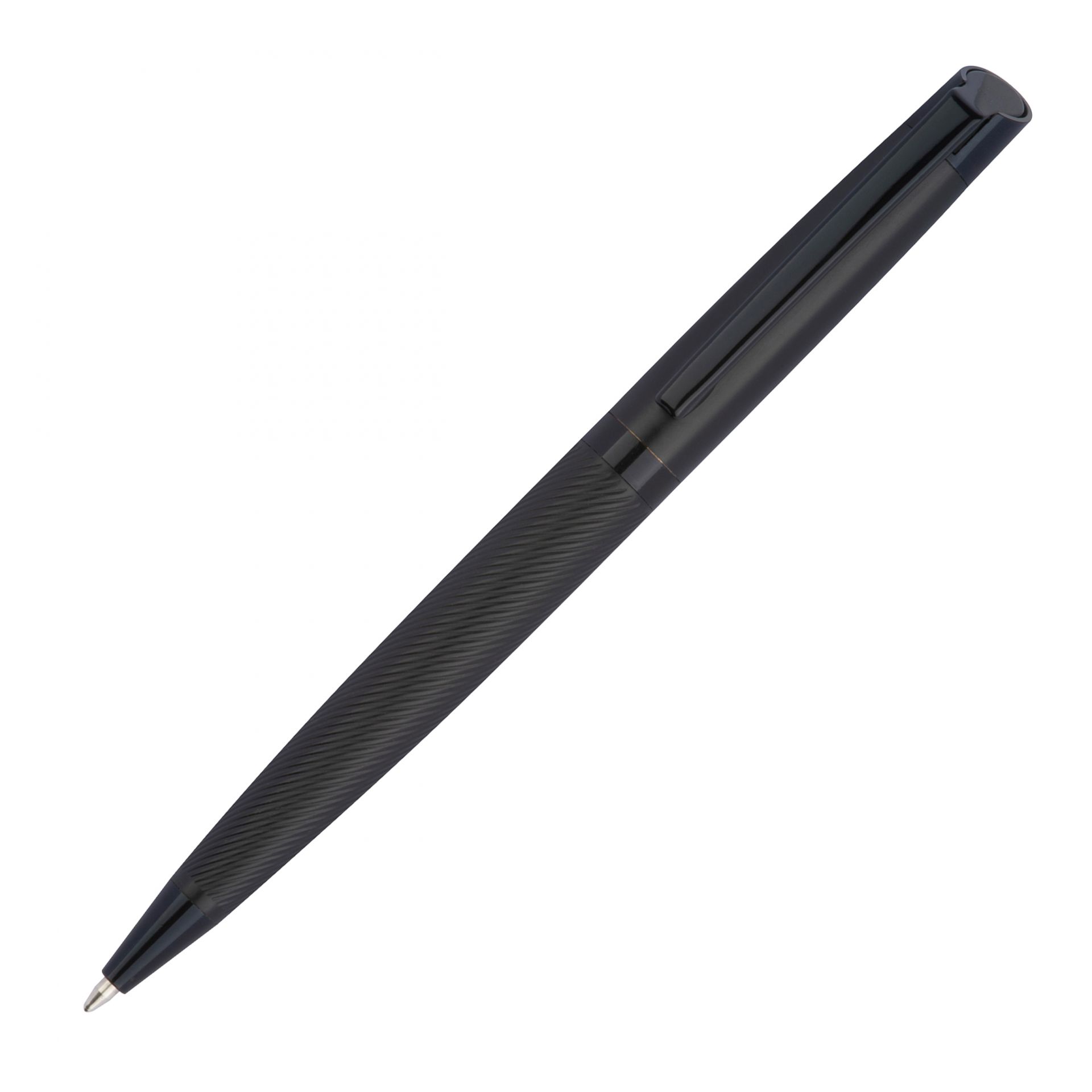Drehkugelschreiber "CrisMa" aus Edelstahl mit Gravur / Farbe: schwarz