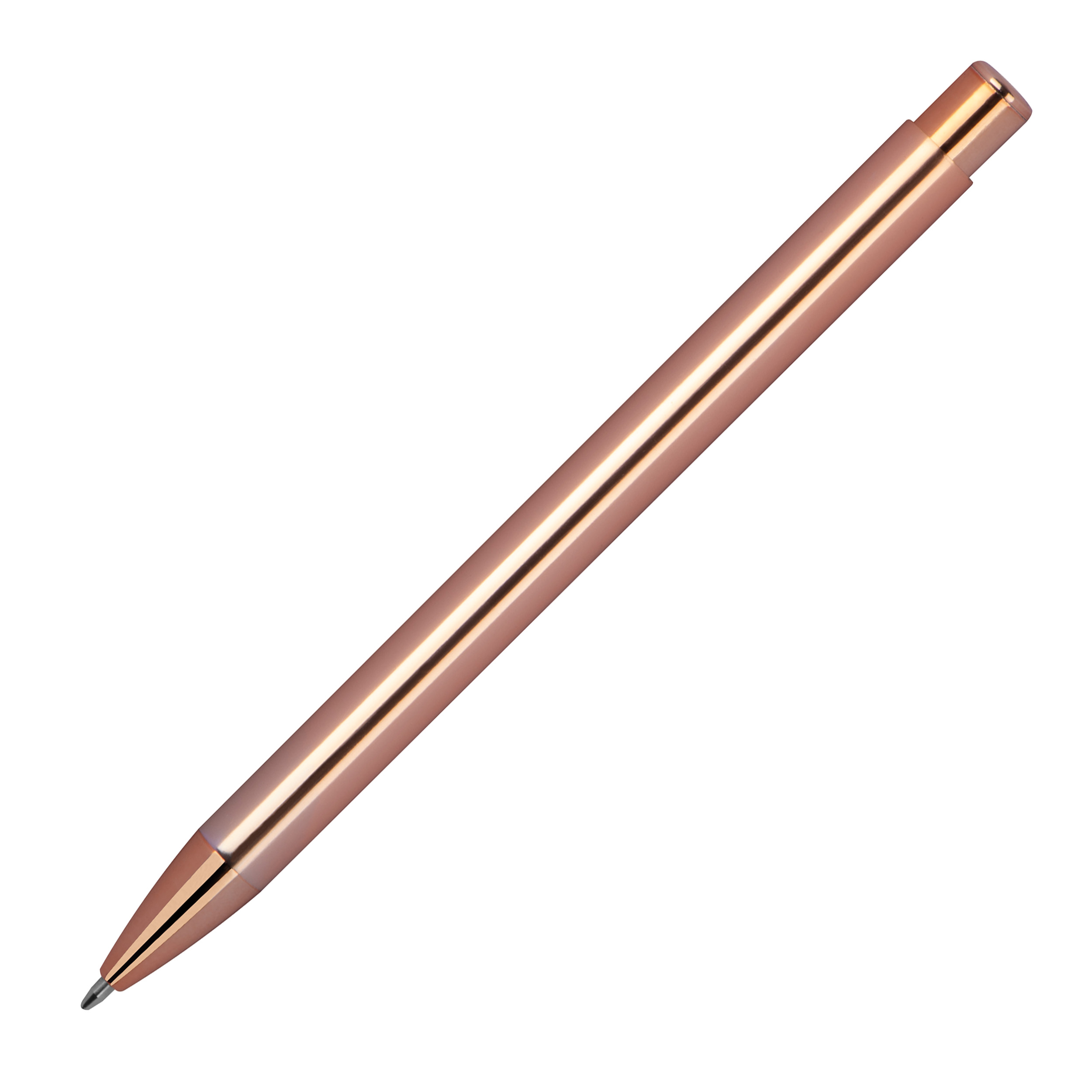 10 Druckkugelschreiber aus Metall / Farbe: Metallic kupfer