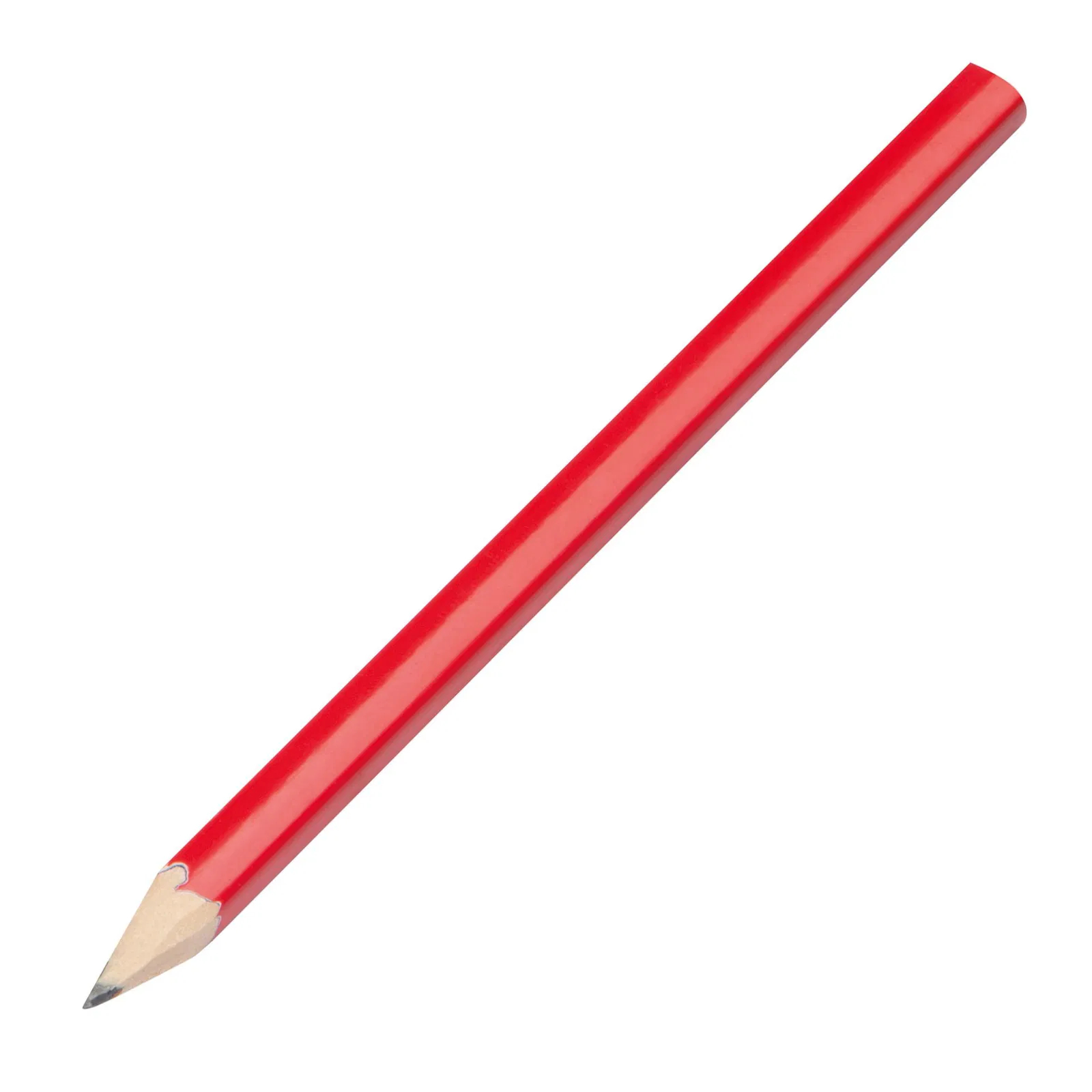 10 Zimmermannsbleistifte mit Gravur / 17,7cm / Farbe: rot
