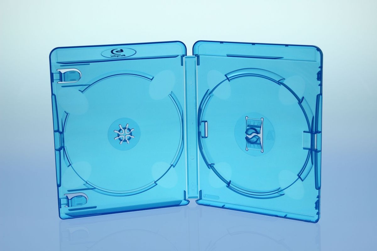 10 Amaray BluRay Hüllen 15mm / 2fach 2er BD Hüllen / Farbe: blau / high quality