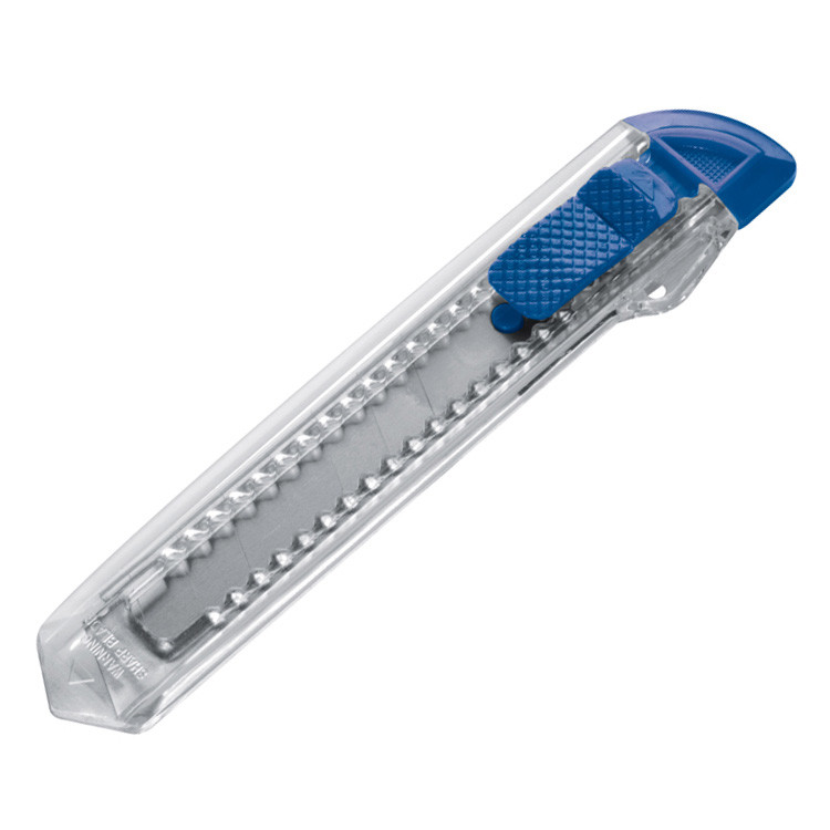 5x Cutter / Kartonmesser / Farbe: transparent blau