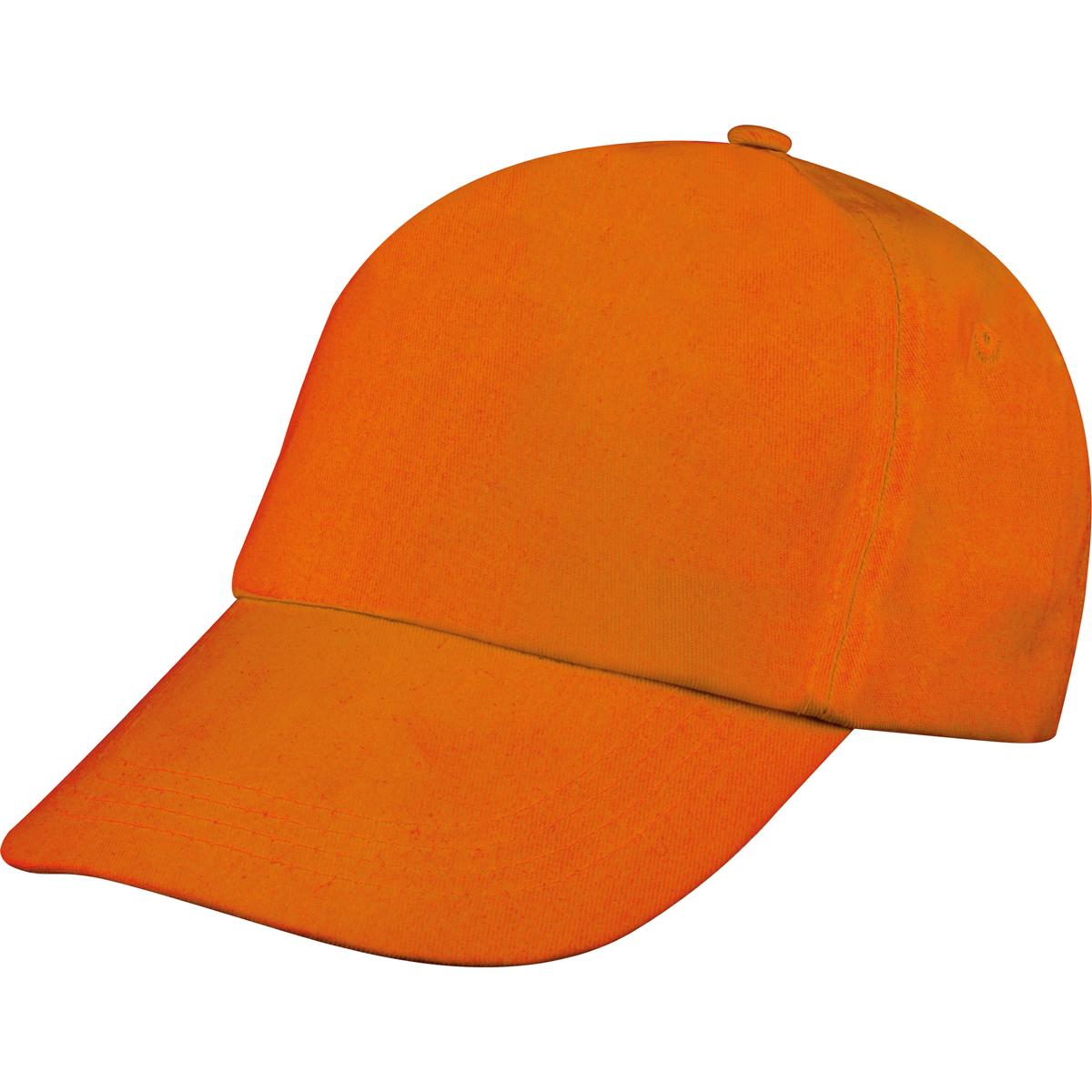 Baumwoll Basecap 5 Panel / Farbe: orange