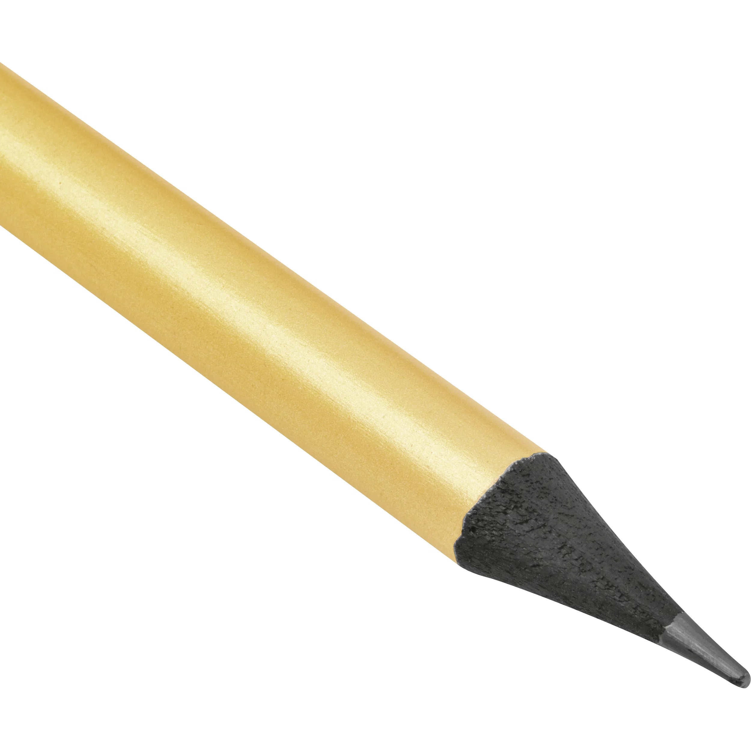 10 Bleistifte mit Gravur / mit Radierer / HB / Farbe: metallic-gold