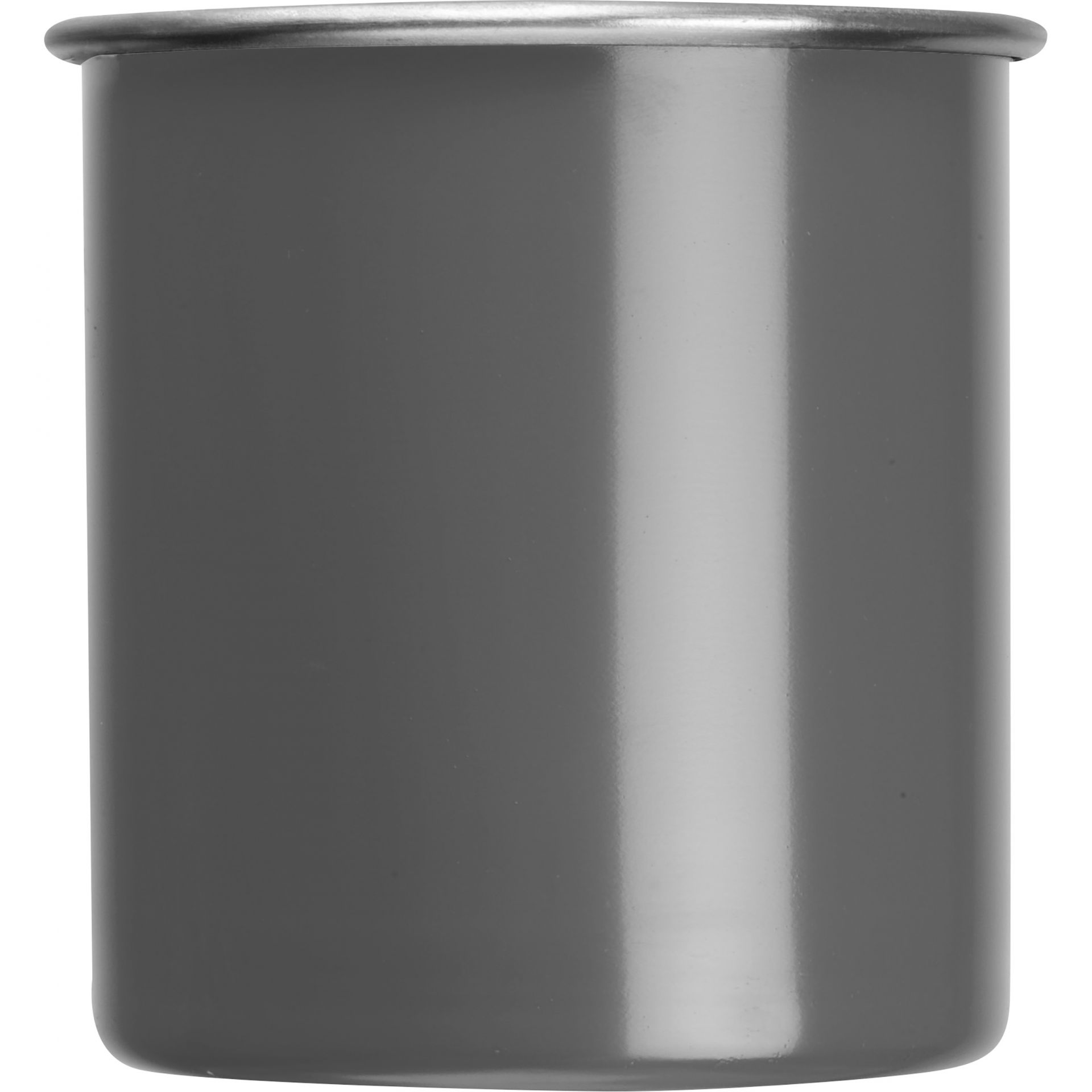 Nostalgische Stahltasse mit Gravur / Kaffeetasse / 350 ml / Farbe: anthrazit