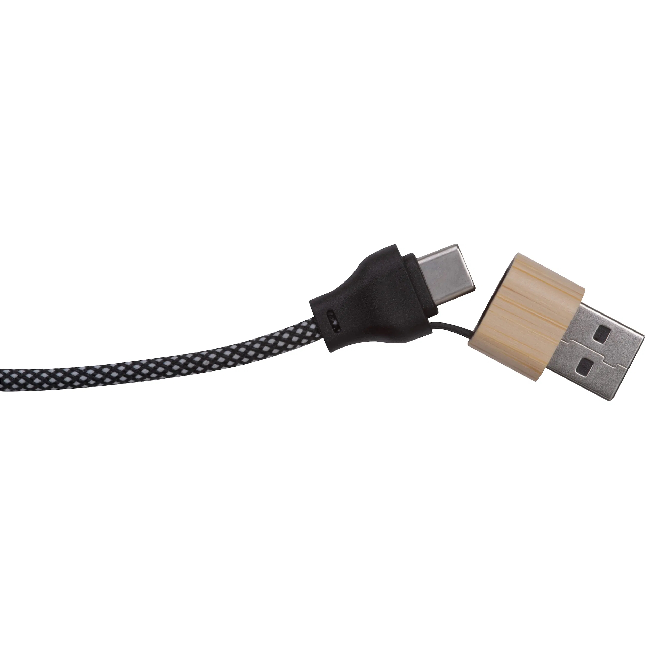 RPET Schnell-Ladekabel mit Gravur / mit 3m Länge / bis zu 60 W Leistung