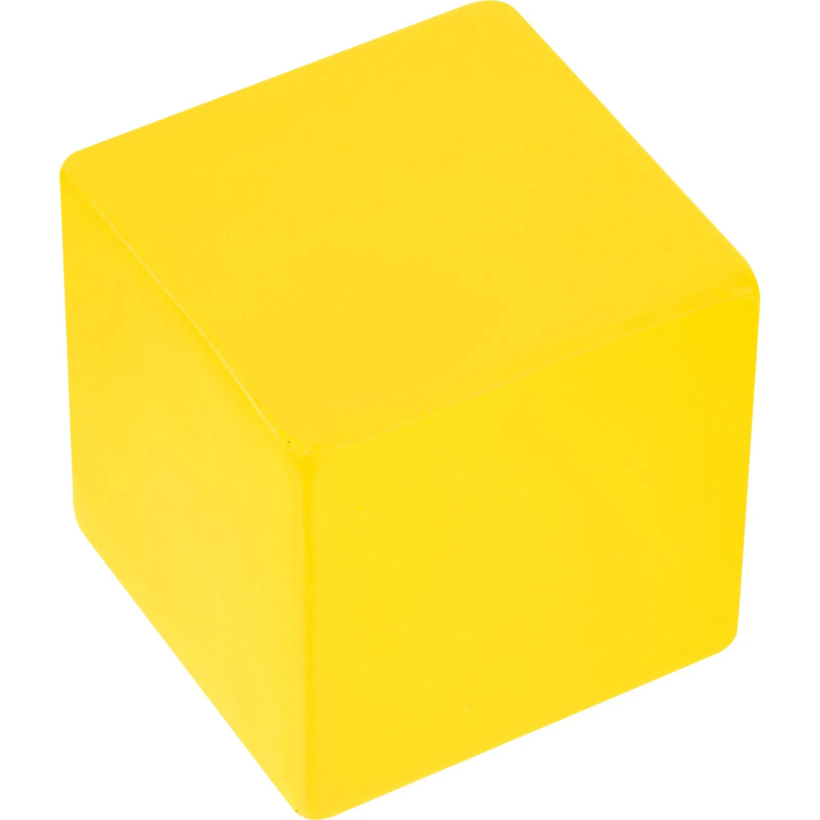 5x Anti-Stressball in Würfelform / Wutball / Knautschball / Farbe: gelb