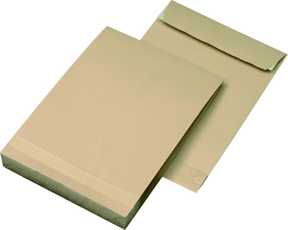 25 Mailmedia® Faltentaschen 4cm Falte Versandtaschen B4
