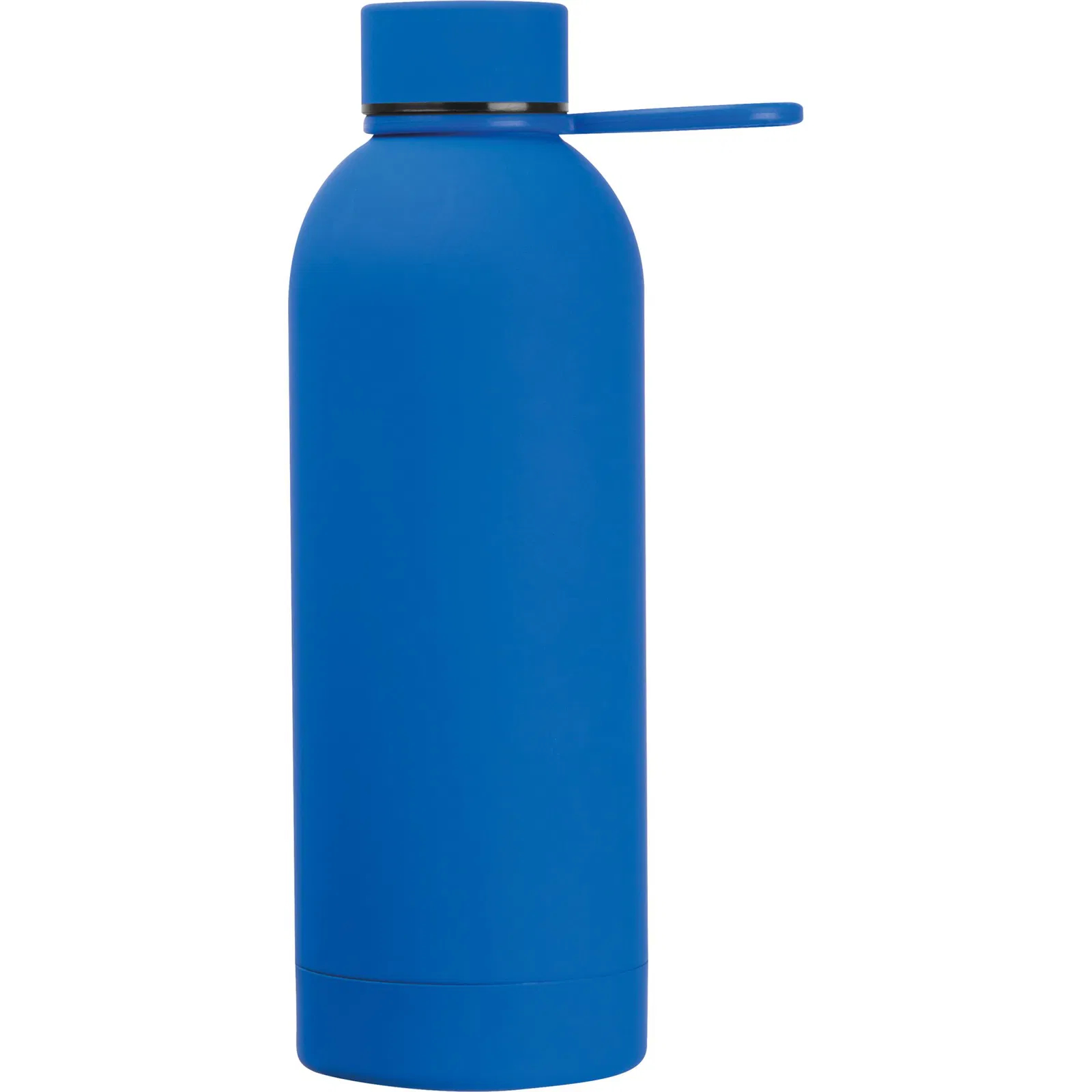 Edelstahl Trinkflasche mit Gravur / gummiert / 750ml / Farbe blau