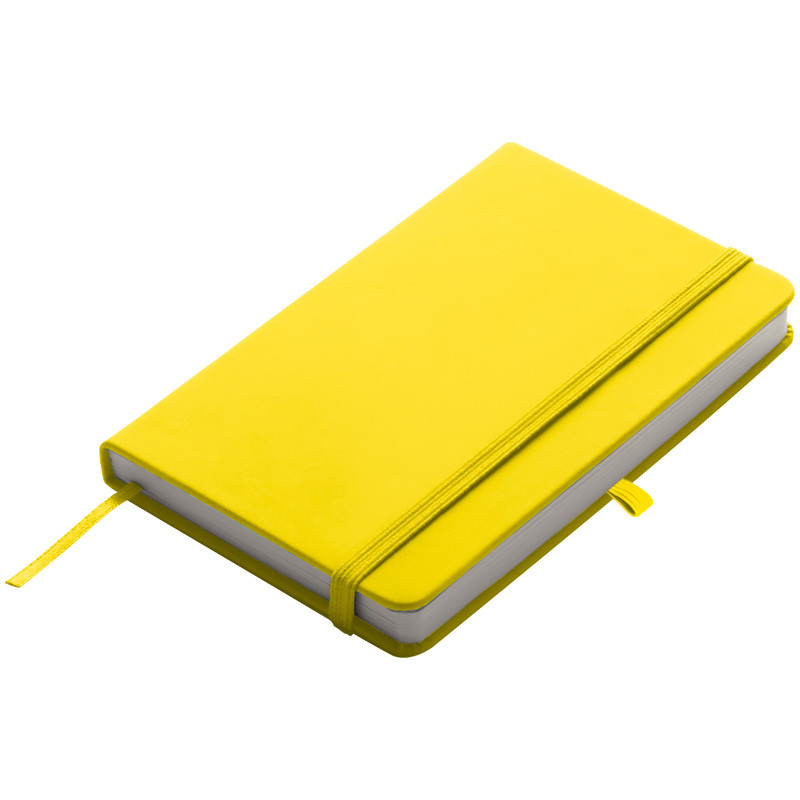 Notizbuch mit Gravur / DIN A6 / 160 S. / blanko / PU Hardcover / Farbe: gelb