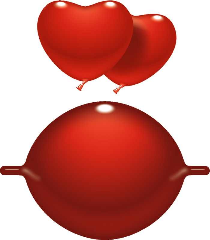 5x Luft-Ballongirlande "Herzen" 1,75m