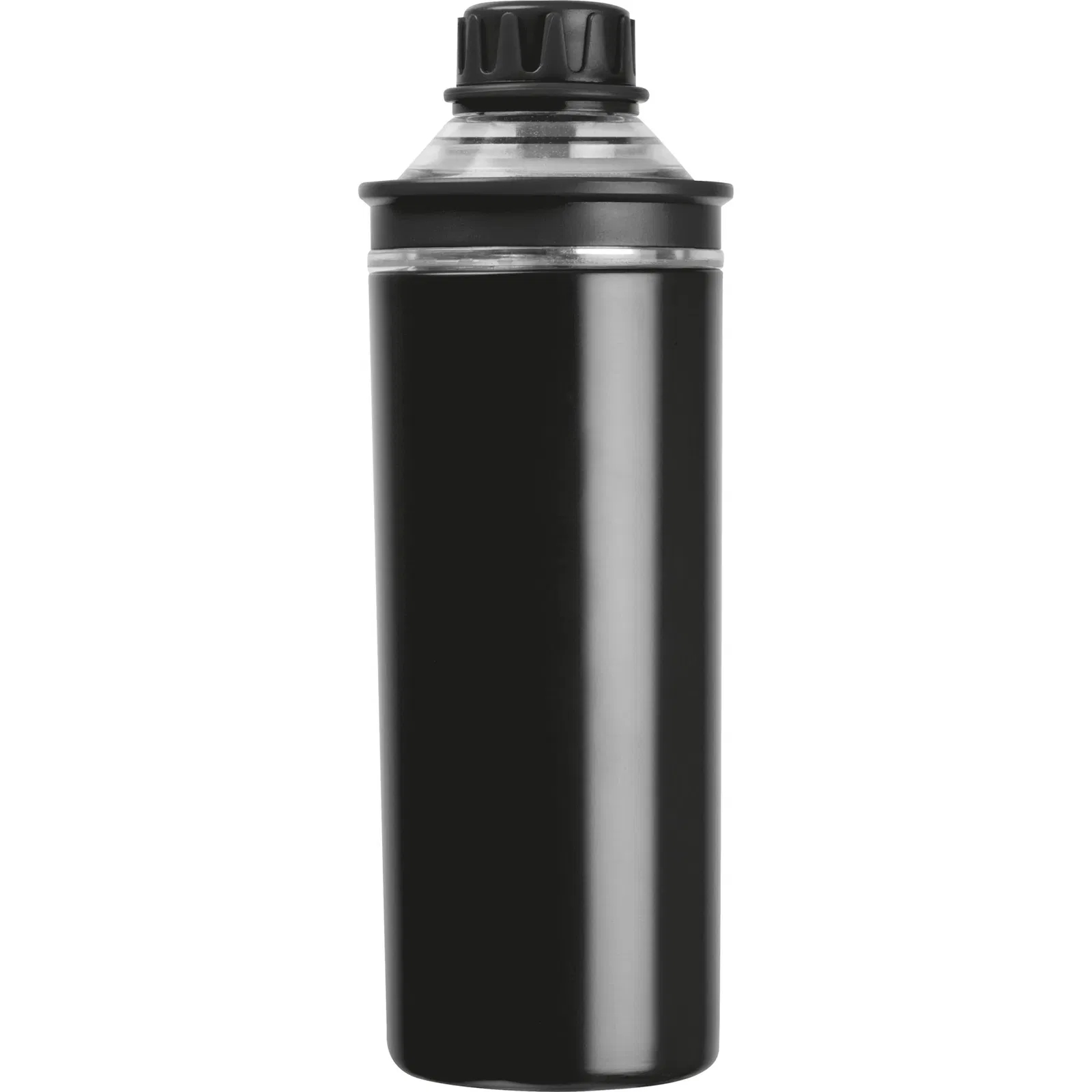 Doppelwandige Edelstahl Trinkflasche mit Gravur / 500ml / Farbe schwarz