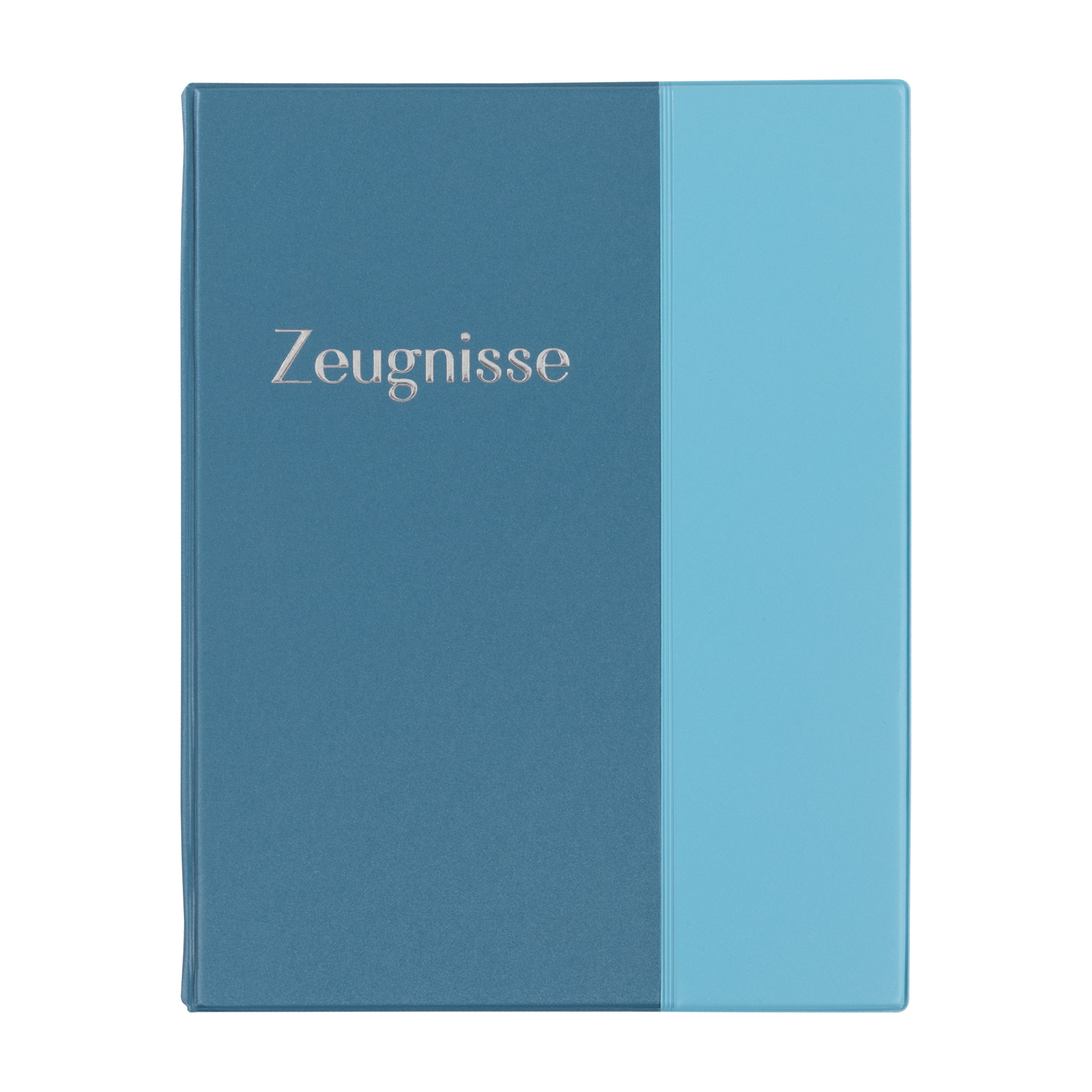 Zeugnismappe mit Gravur / Zeugnisringbuch / A4 / 10 Hüllen / Farbe: pastell blau