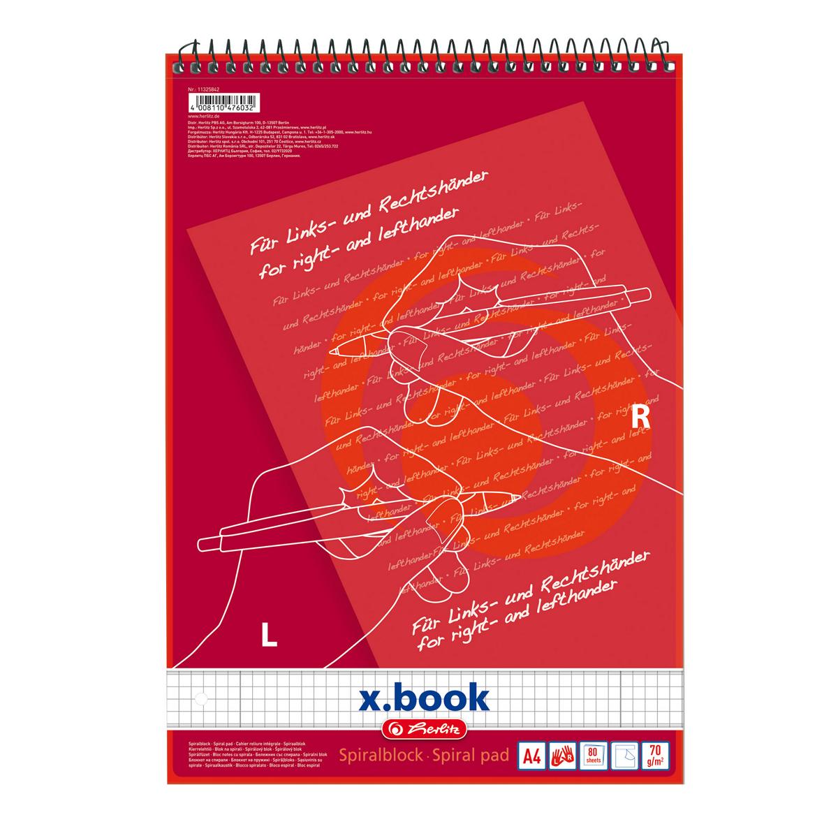 2x Herlitz Collegeblock / DIN A4 / für Rechts & Linkshänder / liniert + kariert