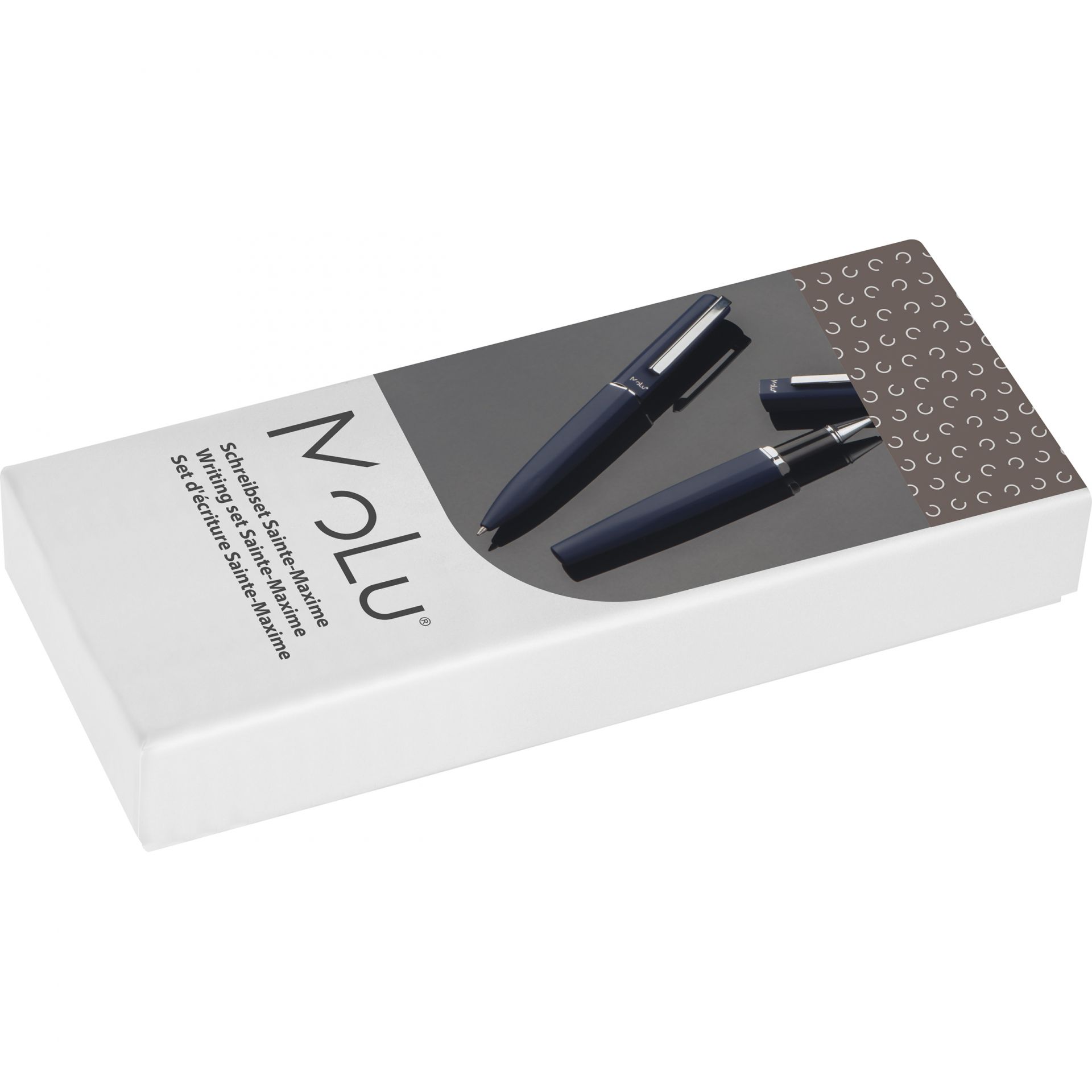 MoLu Schreibset Sainte-Maxime mit Gravur / mit Kugelschreiber und Rollerball