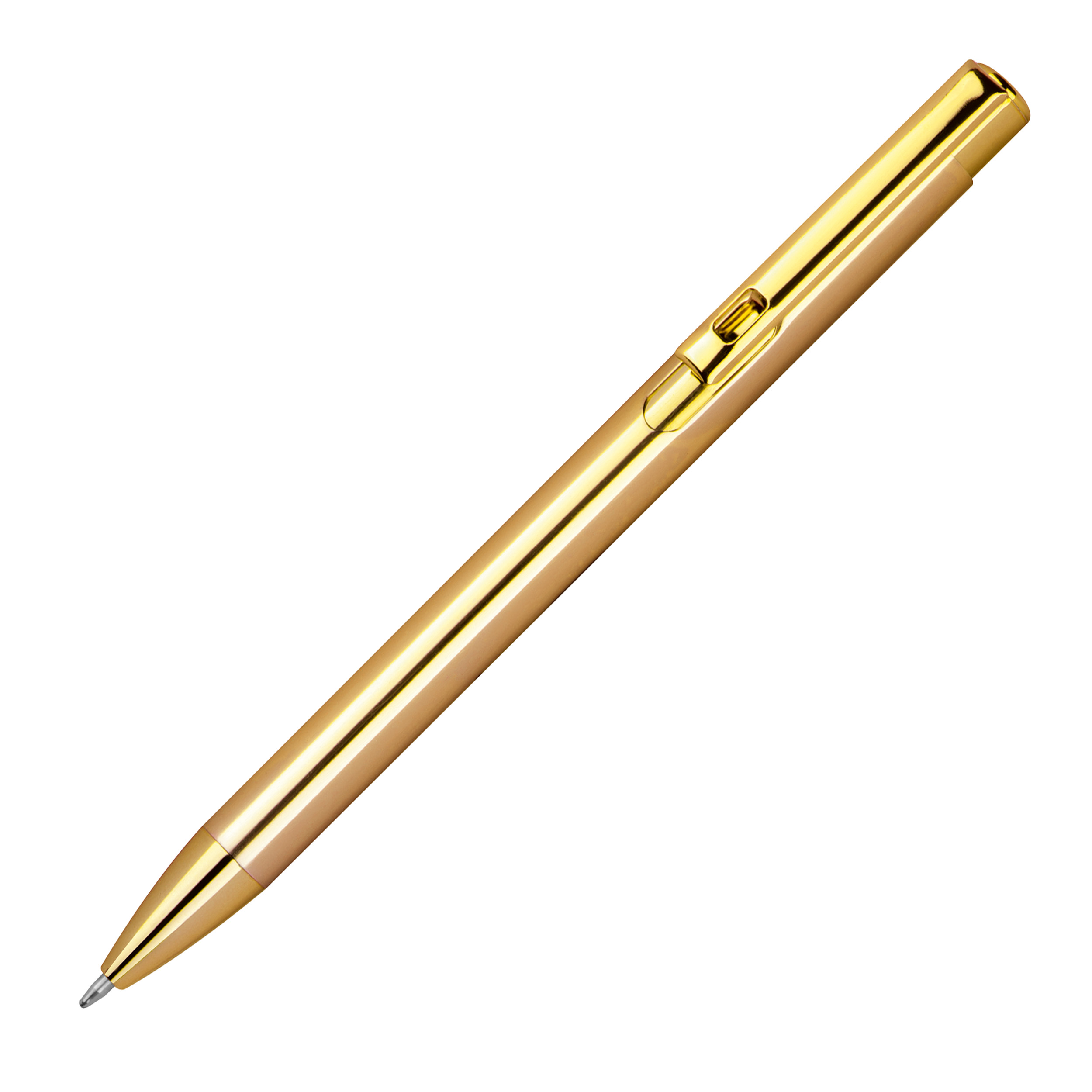 10 Druckkugelschreiber aus Metall / Farbe: Metallic gold