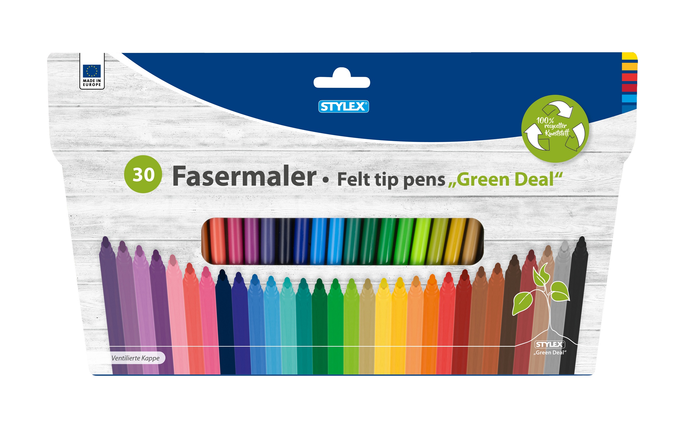 Malstifte-Set bestehend aus 30 Fasermaler + 24 Buntstifte