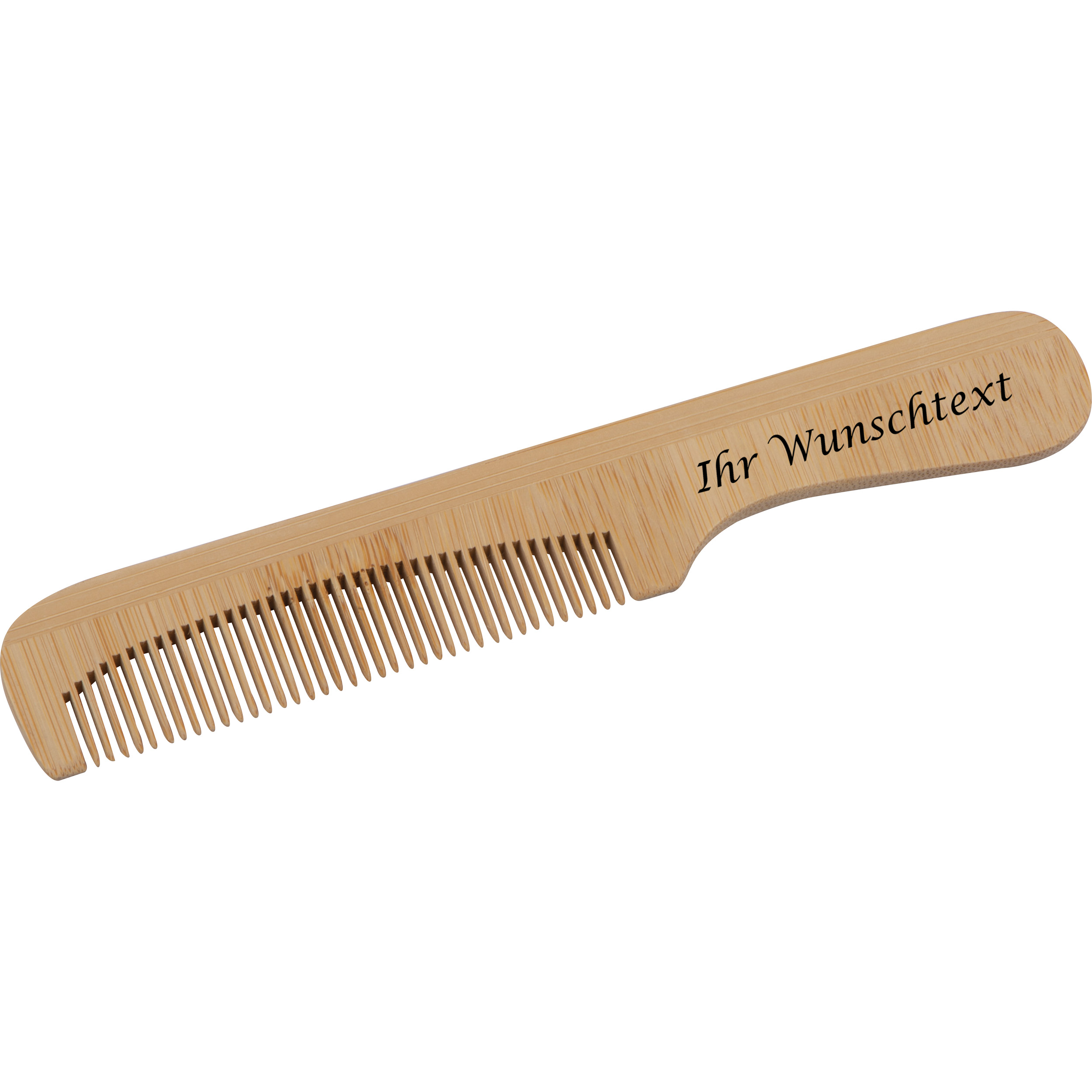 Haarkamm aus Bambus mit Gravur